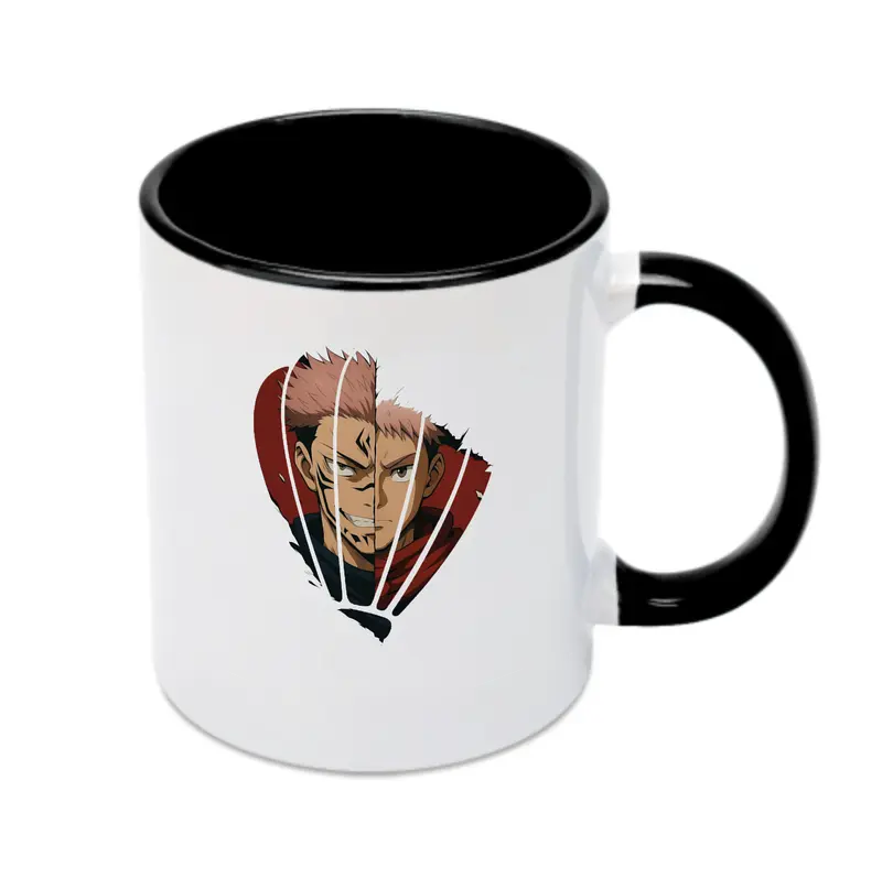 呪術廻戦 グッズ,両面宿儺 - カラフルマグカップ ・ 陶器 ・ 熱転写プリント ・ 鮮やかデザイン ・ 耐久性 高品質 ・ コーヒー お茶 ギフト用