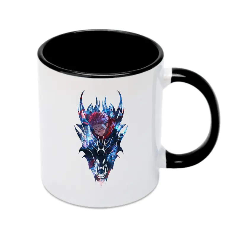 呪術廻戦 グッズ,両面宿儺 - カラフルマグカップ ・ 陶器 ・ 熱転写プリント ・ 鮮やかデザイン ・ 耐久性 高品質 ・ コーヒー お茶 ギフト用