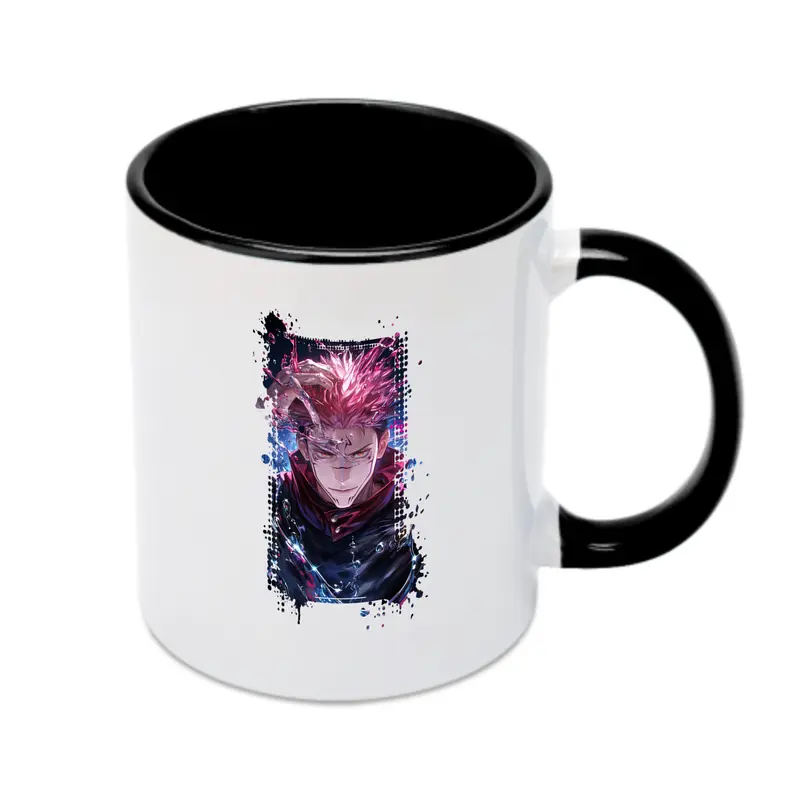 呪術廻戦 グッズ,両面宿儺 - カラフルマグカップ ・ 陶器 ・ 熱転写プリント ・ 鮮やかデザイン ・ 耐久性 高品質 ・ コーヒー お茶 ギフト用