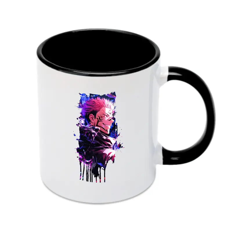 呪術廻戦 グッズ,両面宿儺 - カラフルマグカップ ・ 陶器 ・ 熱転写プリント ・ 鮮やかデザイン ・ 耐久性 高品質 ・ コーヒー お茶 ギフト用