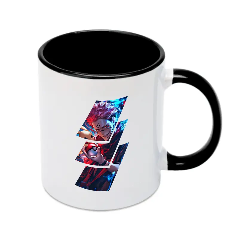 呪術廻戦 グッズ,両面宿儺 - カラフルマグカップ ・ 陶器 ・ 熱転写プリント ・ 鮮やかデザイン ・ 耐久性 高品質 ・ コーヒー お茶 ギフト用