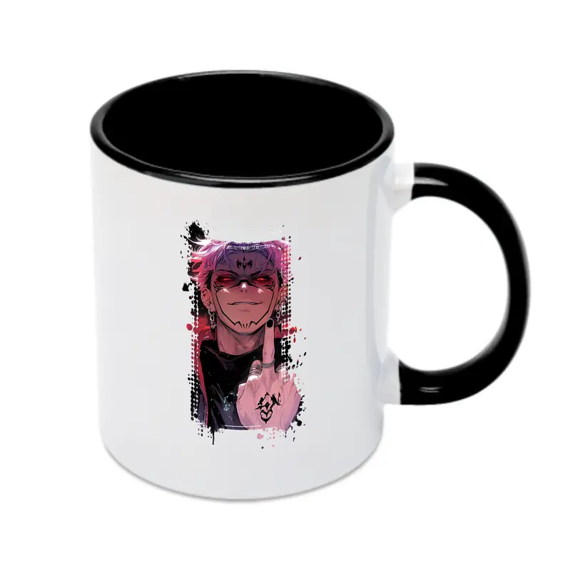 呪術廻戦 グッズ,両面宿儺 - カラフルマグカップ ・ 陶器 ・ 熱転写プリント ・ 鮮やかデザイン ・ 耐久性 高品質 ・ コーヒー お茶 ギフト用