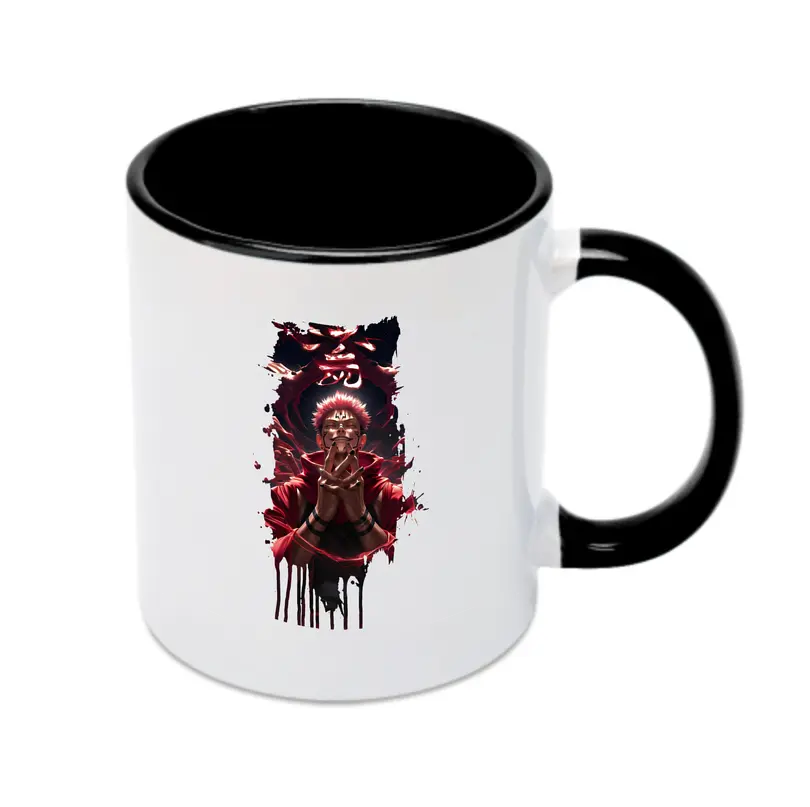 呪術廻戦 グッズ,両面宿儺 - カラフルマグカップ ・ 陶器 ・ 熱転写プリント ・ 鮮やかデザイン ・ 耐久性 高品質 ・ コーヒー お茶 ギフト用