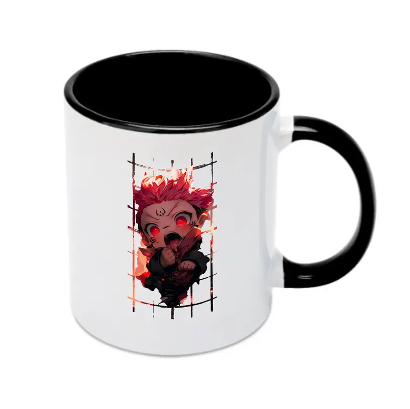 呪術廻戦 グッズ,両面宿儺 - カラフルマグカップ ・ 陶器 ・ 熱転写プリント ・ 鮮やかデザイン ・ 耐久性 高品質 ・ コーヒー お茶 ギフト用