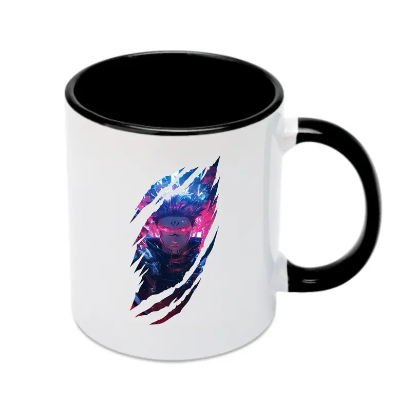 呪術廻戦 グッズ,両面宿儺 - カラフルマグカップ ・ 陶器 ・ 熱転写プリント ・ 鮮やかデザイン ・ 耐久性 高品質 ・ コーヒー お茶 ギフト用
