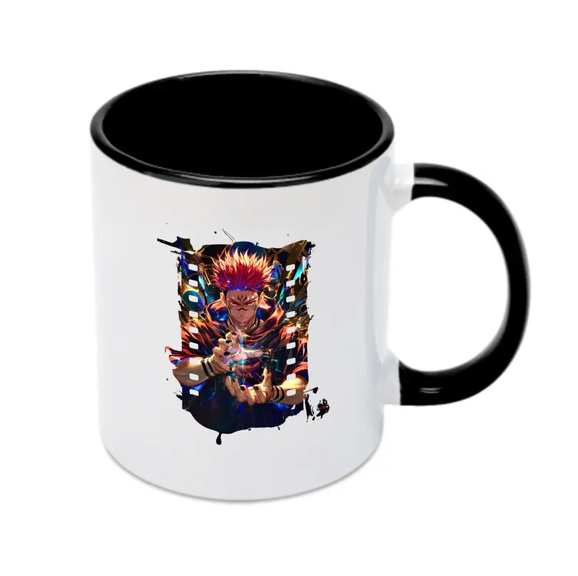 呪術廻戦 グッズ,両面宿儺 - カラフルマグカップ ・ 陶器 ・ 熱転写プリント ・ 鮮やかデザイン ・ 耐久性 高品質 ・ コーヒー お茶 ギフト用