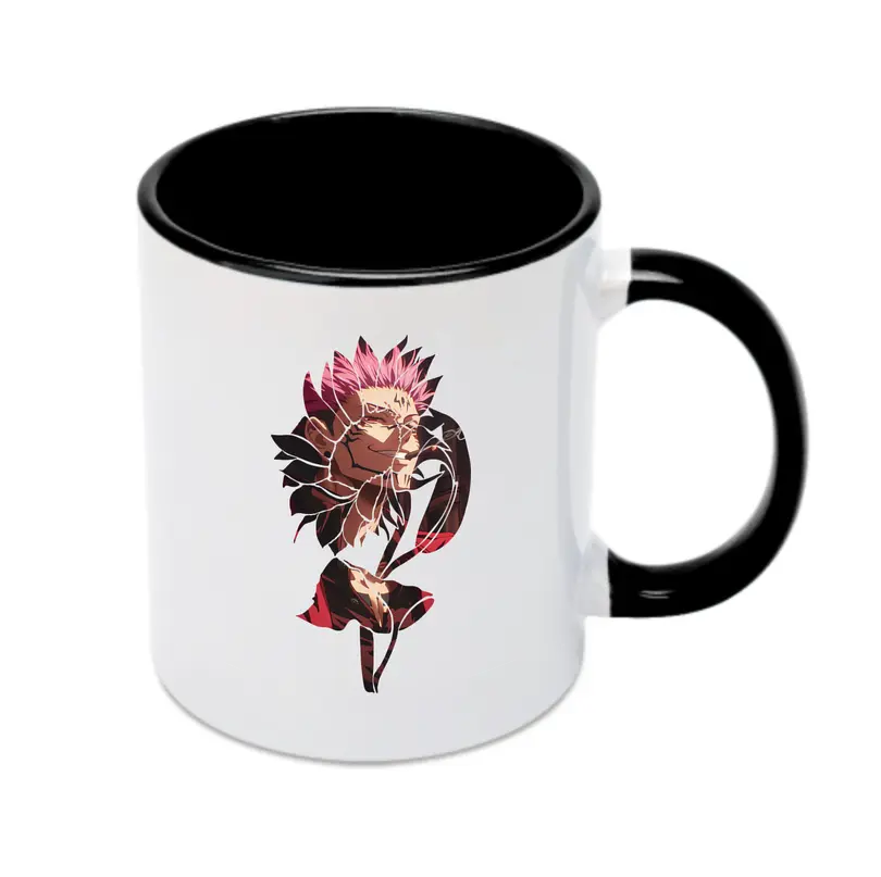 呪術廻戦 グッズ,両面宿儺 - カラフルマグカップ ・ 陶器 ・ 熱転写プリント ・ 鮮やかデザイン ・ 耐久性 高品質 ・ コーヒー お茶 ギフト用