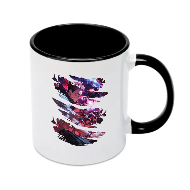 呪術廻戦 グッズ,両面宿儺 - カラフルマグカップ ・ 陶器 ・ 熱転写プリント ・ 鮮やかデザイン ・ 耐久性 高品質 ・ コーヒー お茶 ギフト用