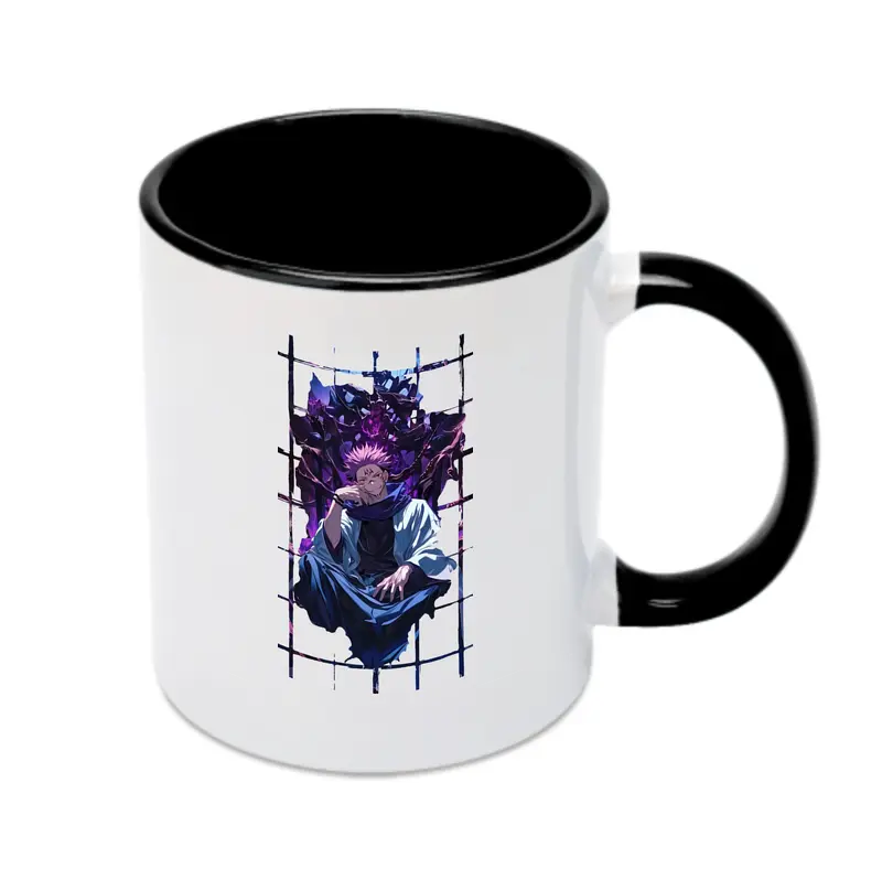 呪術廻戦 グッズ,両面宿儺 - カラフルマグカップ ・ 陶器 ・ 熱転写プリント ・ 鮮やかデザイン ・ 耐久性 高品質 ・ コーヒー お茶 ギフト用