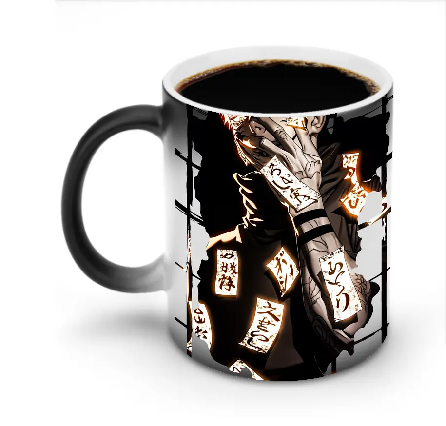呪術廻戦 グッズ,両面宿儺 - 変色マグカップ ・ セラミック ・ 熱転写プリント ・ 耐久性 高品質 ・ ギフト・自宅用 コーヒー お茶