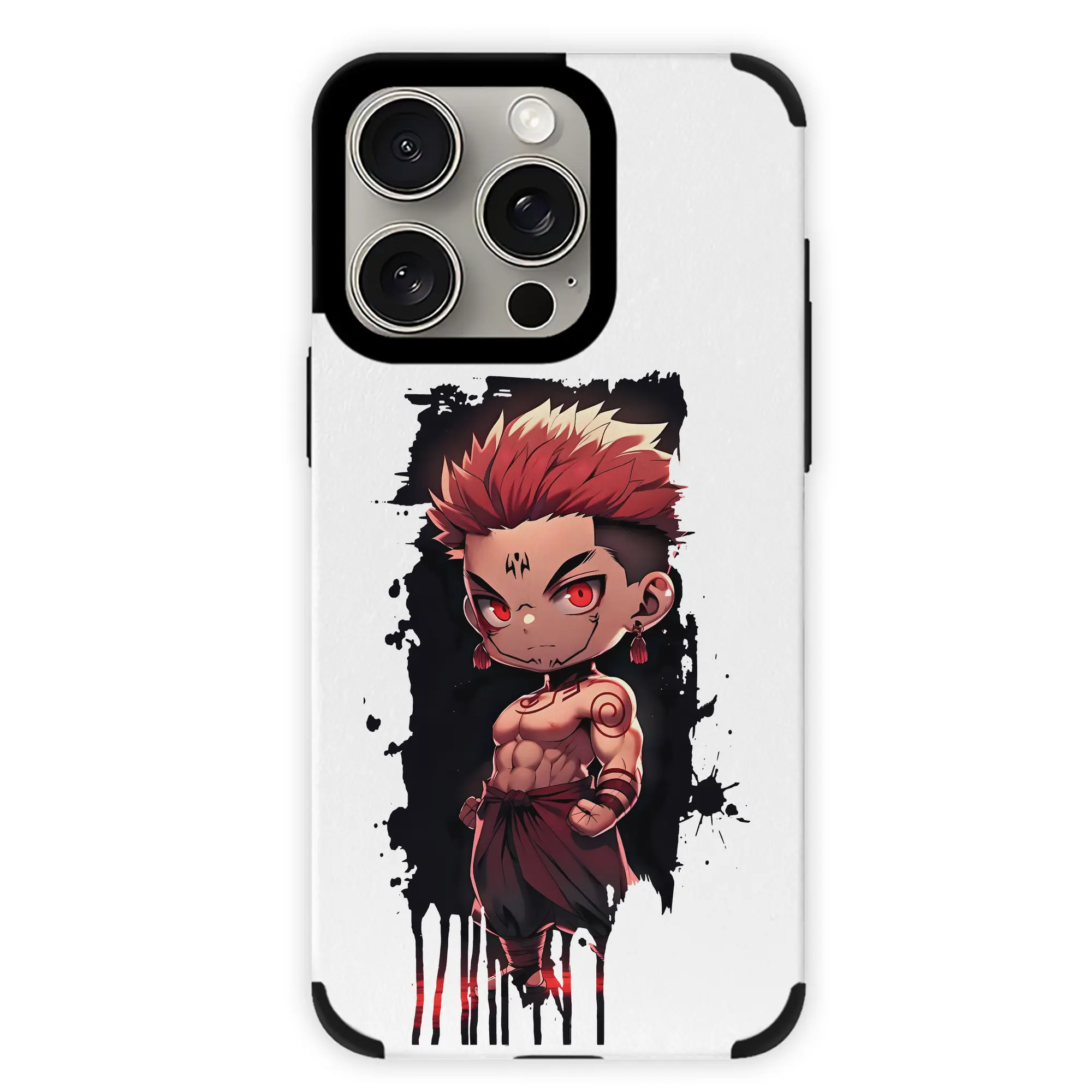 呪術廻戦 グッズ,両面宿儺 - IPhone15ProMax対応 ・ PUレザースマホケース ・ 耐衝撃 ・ 黄変防止 ・ 360度全面保護 ・ 柔らか手触り ・ 3D立体ボタン