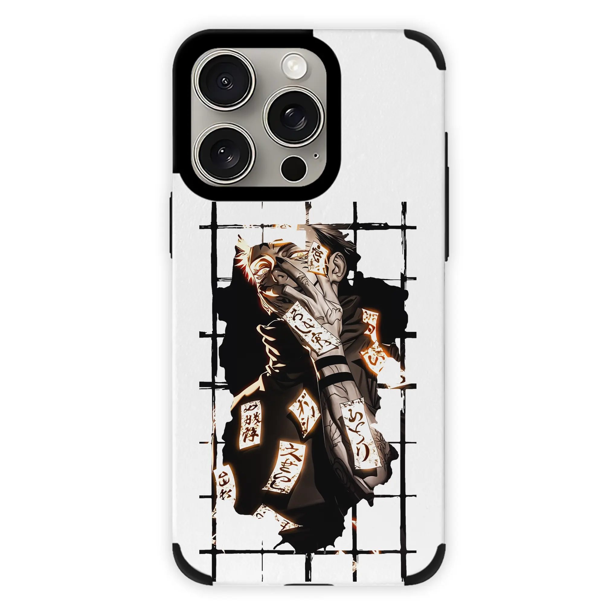 呪術廻戦 グッズ,両面宿儺 - IPhone15ProMax対応 ・ PUレザースマホケース ・ 耐衝撃 ・ 黄変防止 ・ 360度全面保護 ・ 柔らか手触り ・ 3D立体ボタン