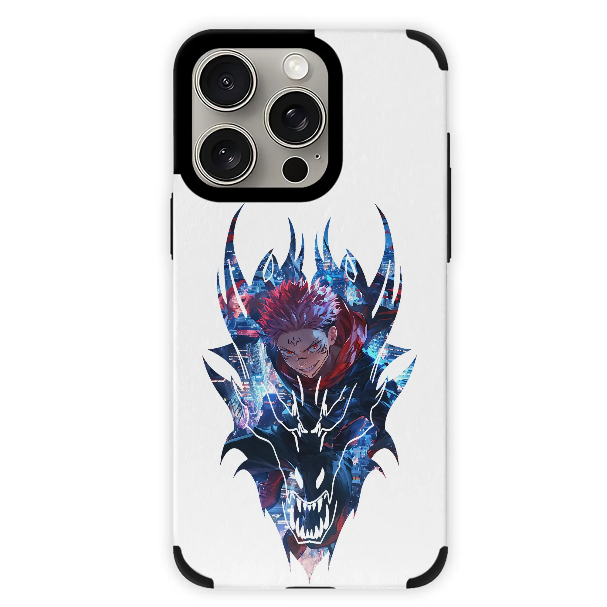 呪術廻戦 グッズ,両面宿儺 - IPhone15ProMax対応 ・ PUレザースマホケース ・ 耐衝撃 ・ 黄変防止 ・ 360度全面保護 ・ 柔らか手触り ・ 3D立体ボタン