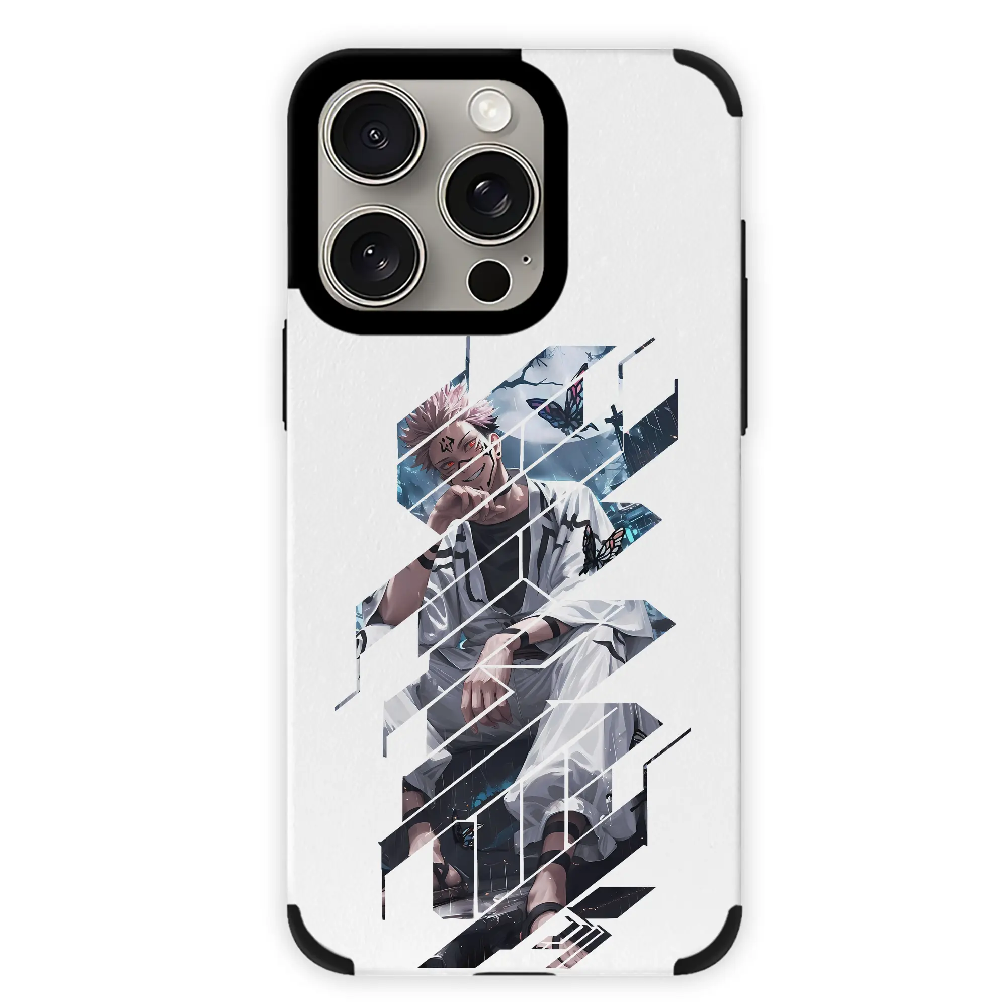 呪術廻戦 グッズ,両面宿儺 - IPhone15ProMax対応 ・ PUレザースマホケース ・ 耐衝撃 ・ 黄変防止 ・ 360度全面保護 ・ 柔らか手触り ・ 3D立体ボタン