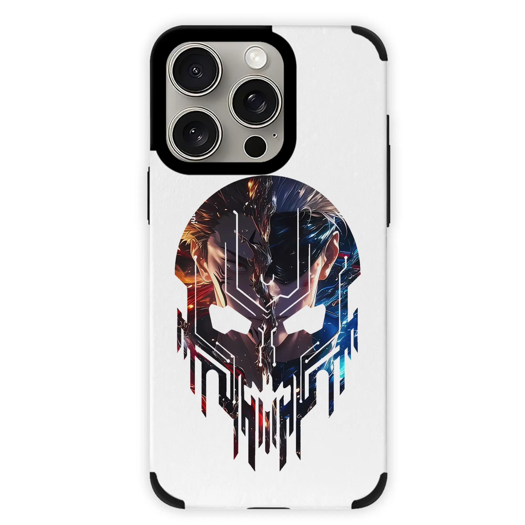 呪術廻戦 グッズ,両面宿儺 - IPhone15ProMax対応 ・ PUレザースマホケース ・ 耐衝撃 ・ 黄変防止 ・ 360度全面保護 ・ 柔らか手触り ・ 3D立体ボタン