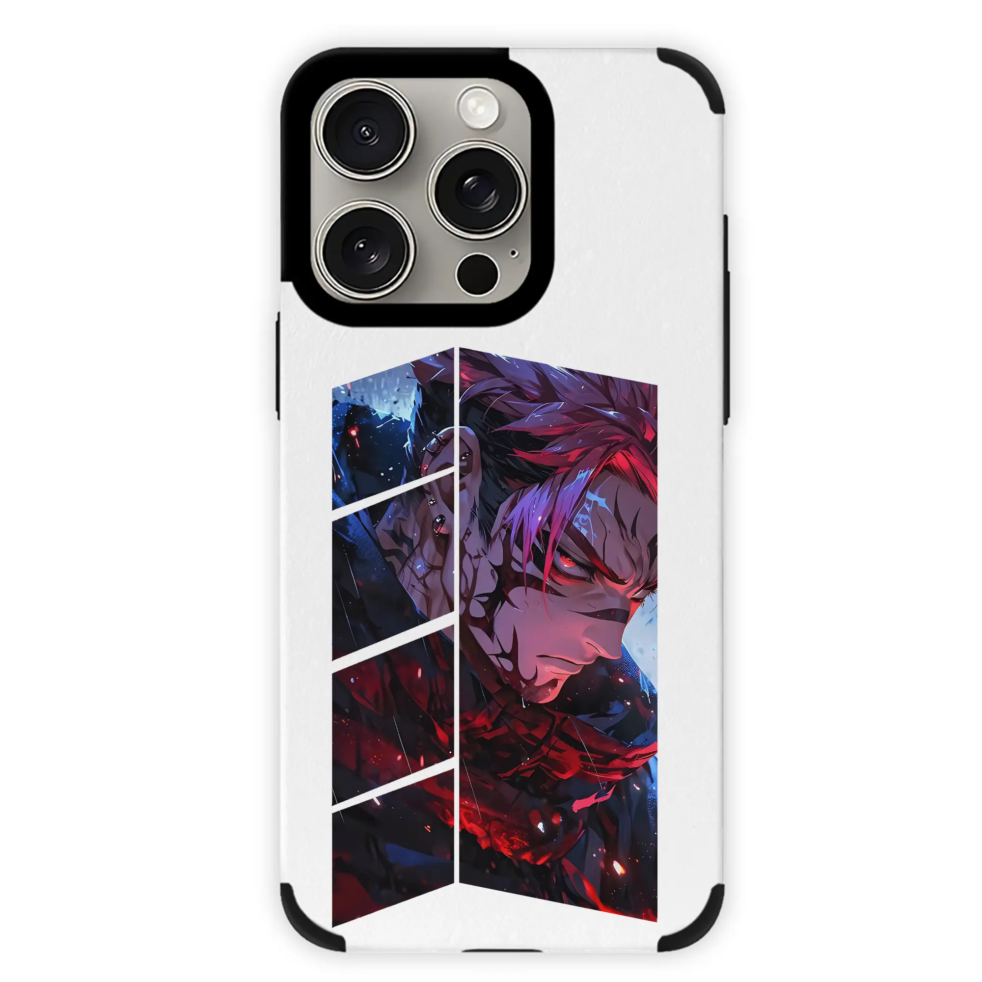 呪術廻戦 グッズ,両面宿儺 - IPhone15ProMax対応 ・ PUレザースマホケース ・ 耐衝撃 ・ 黄変防止 ・ 360度全面保護 ・ 柔らか手触り ・ 3D立体ボタン