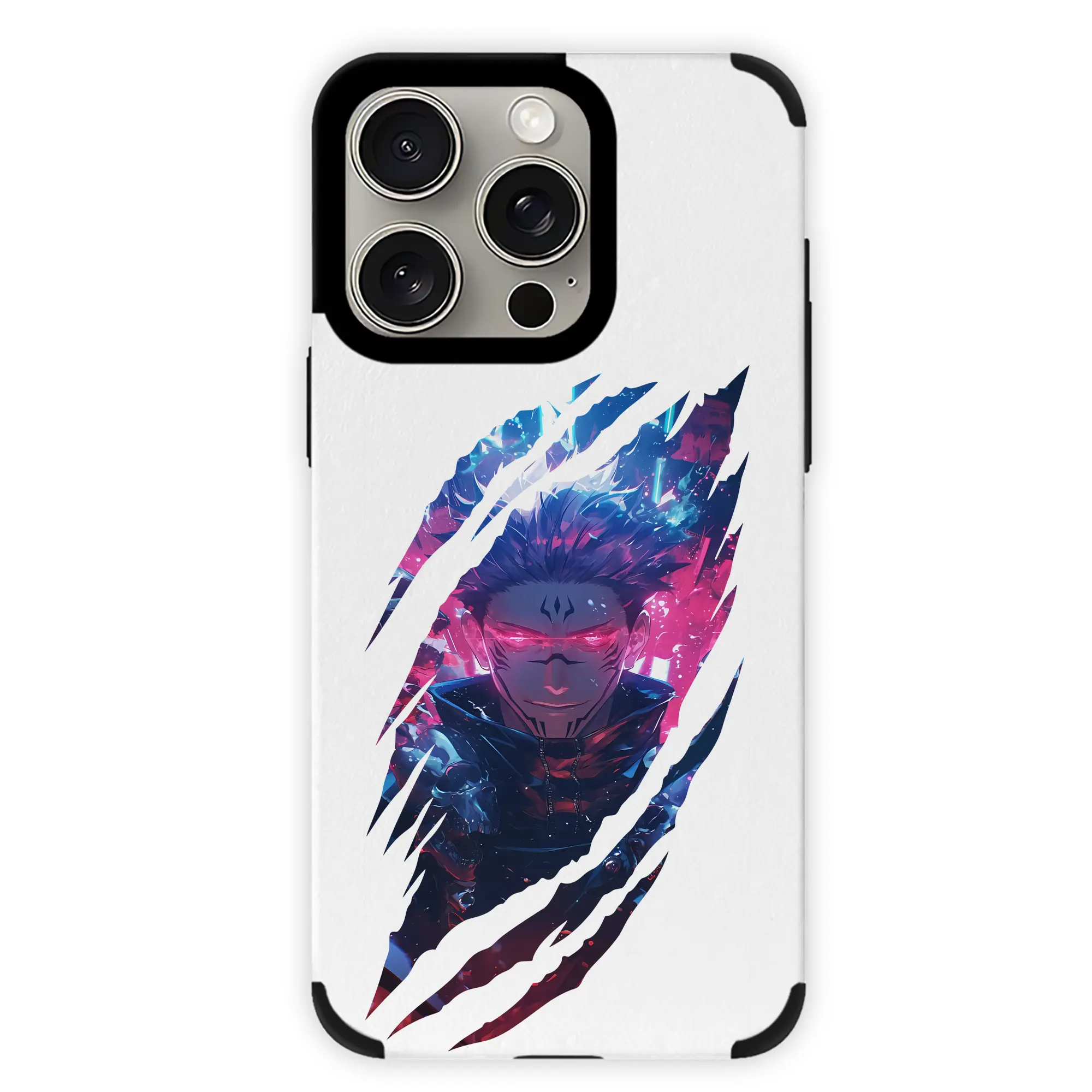 呪術廻戦 グッズ,両面宿儺 - IPhone15ProMax対応 ・ PUレザースマホケース ・ 耐衝撃 ・ 黄変防止 ・ 360度全面保護 ・ 柔らか手触り ・ 3D立体ボタン