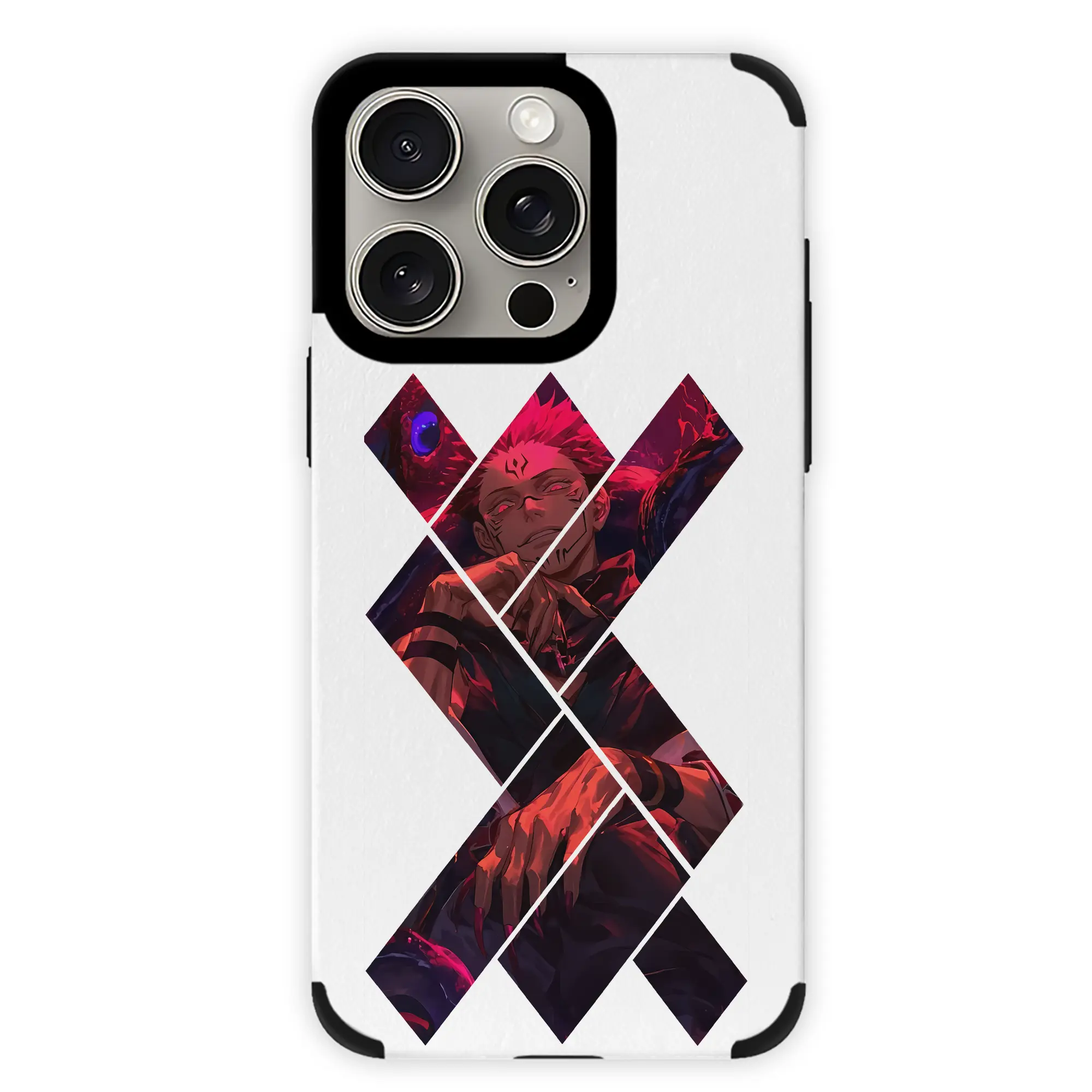 呪術廻戦 グッズ,両面宿儺 - IPhone15ProMax対応 ・ PUレザースマホケース ・ 耐衝撃 ・ 黄変防止 ・ 360度全面保護 ・ 柔らか手触り ・ 3D立体ボタン