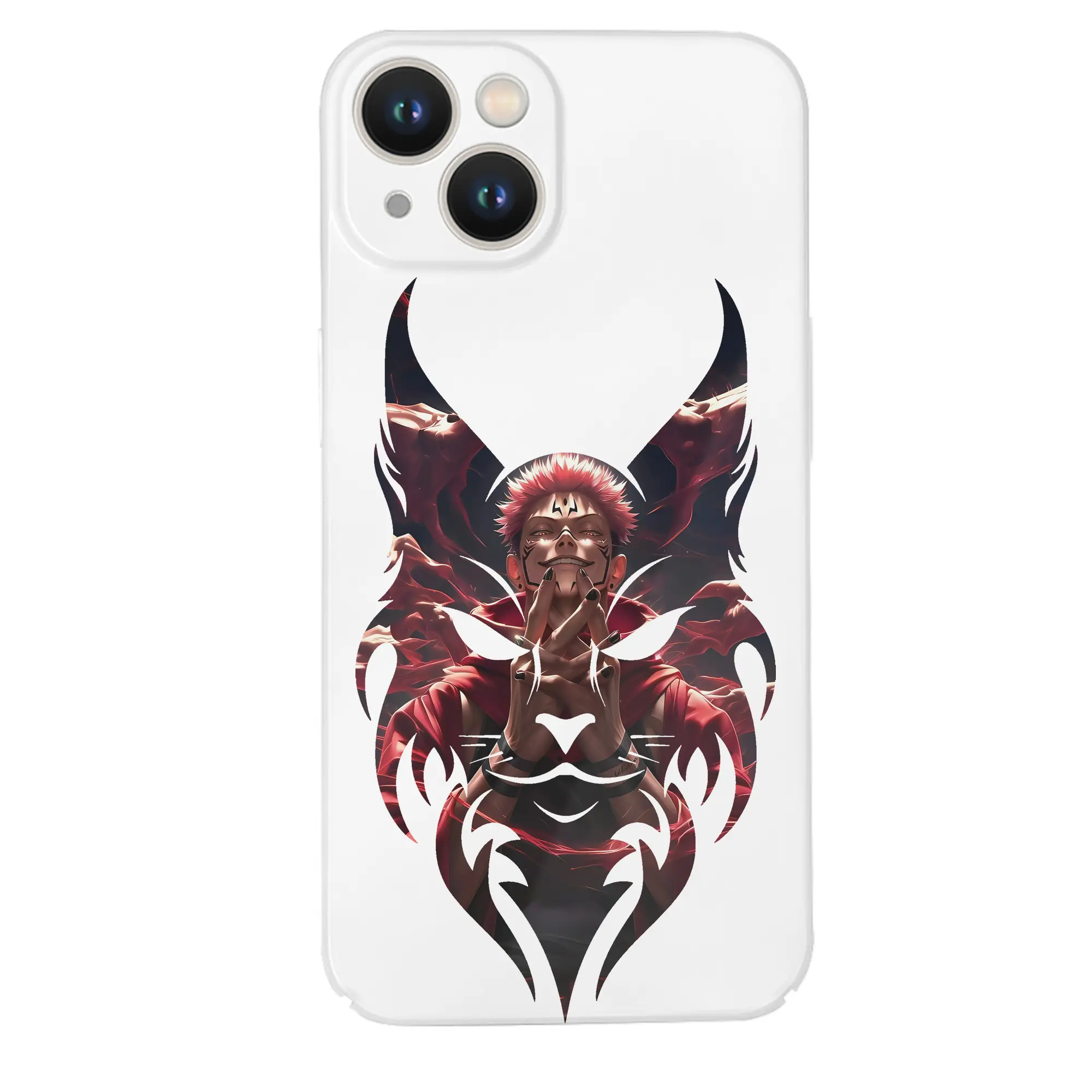 呪術廻戦 グッズ,両面宿儺 - IPhone 14シリーズ対応 ・ ハードケース ・ 衝撃吸収 ・ 360度密着 ・ カメラ保護 ・ 高品質プラスチック ・ 快適操作