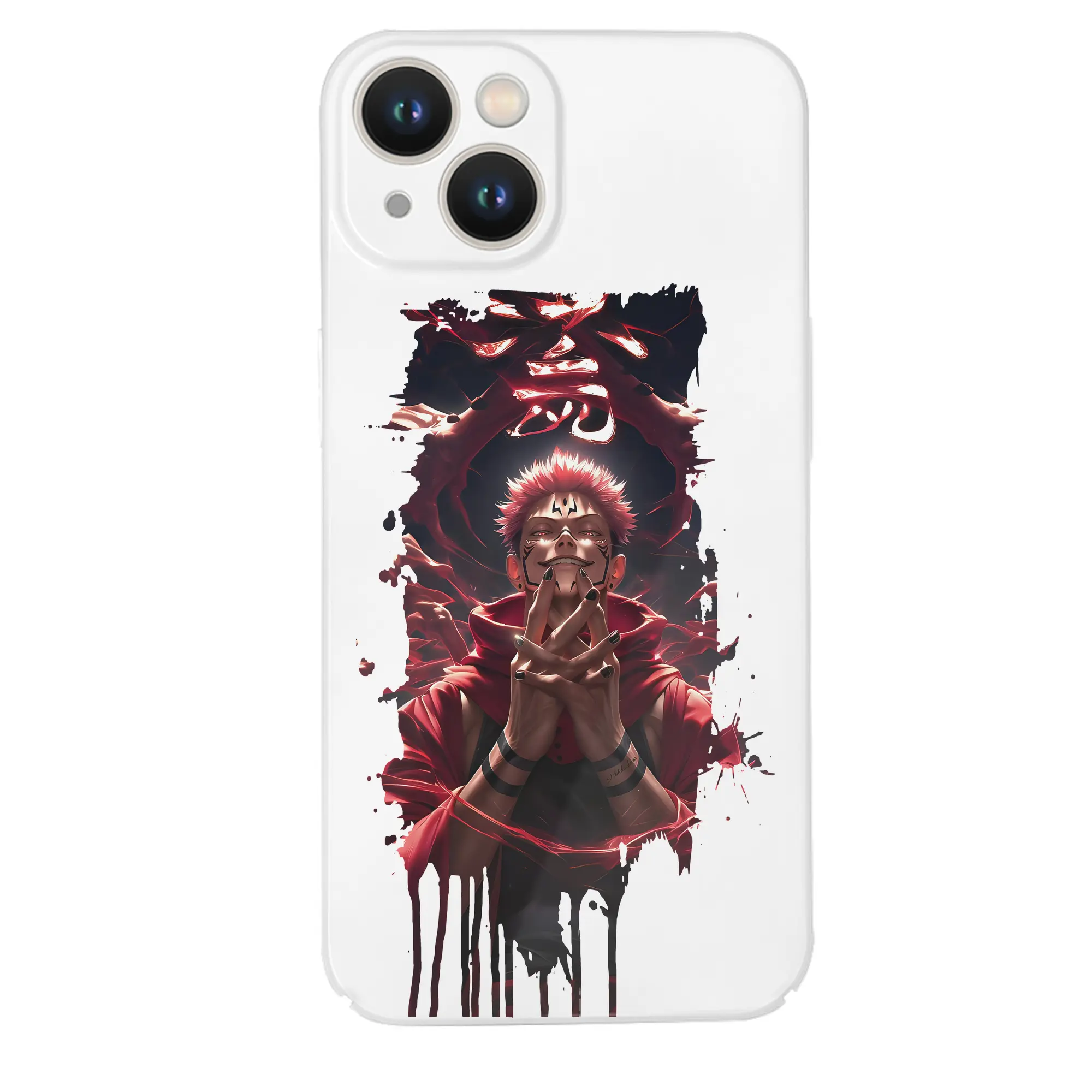 呪術廻戦 グッズ,両面宿儺 - IPhone 14シリーズ対応 ・ ハードケース ・ 衝撃吸収 ・ 360度密着 ・ カメラ保護 ・ 高品質プラスチック ・ 快適操作