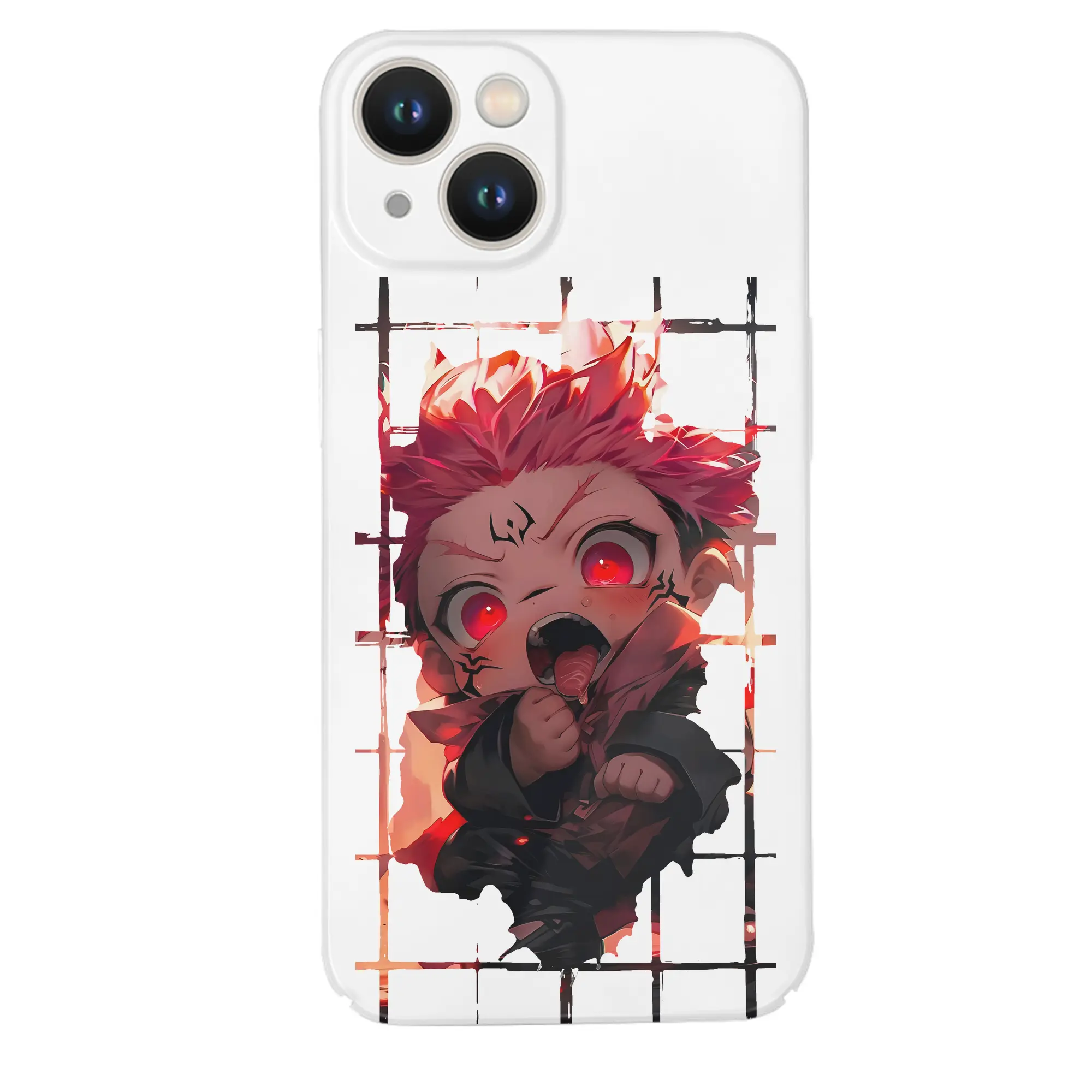 呪術廻戦 グッズ,両面宿儺 - IPhone 14シリーズ対応 ・ ハードケース ・ 衝撃吸収 ・ 360度密着 ・ カメラ保護 ・ 高品質プラスチック ・ 快適操作