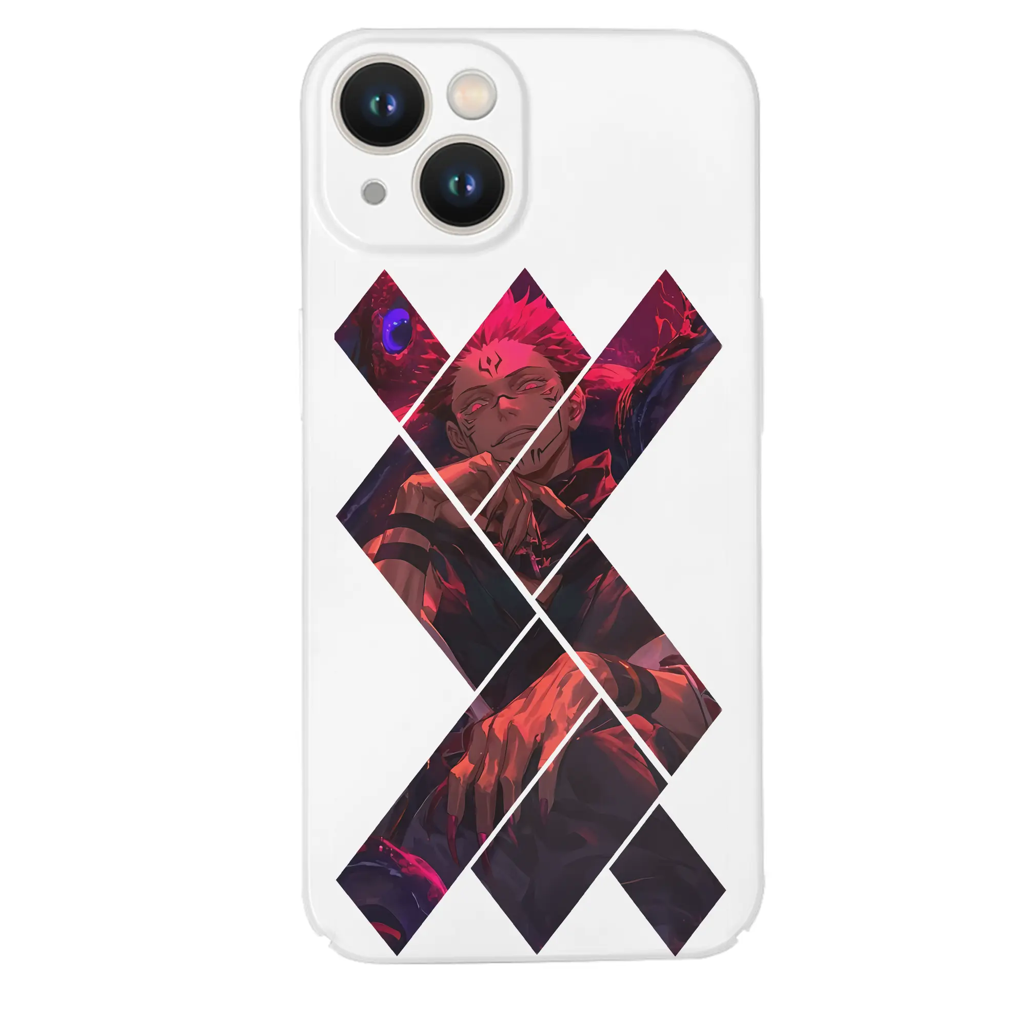 呪術廻戦 グッズ,両面宿儺 - IPhone 14シリーズ対応 ・ ハードケース ・ 衝撃吸収 ・ 360度密着 ・ カメラ保護 ・ 高品質プラスチック ・ 快適操作