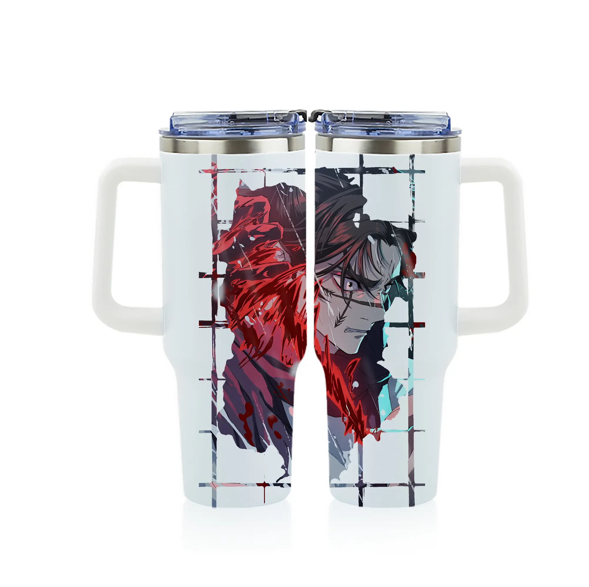 呪術廻戦 グッズ,脹相 - 1200mL フルプリント車用タンブラー ・ 304ステンレス 内側 ・ 201ステンレス 外側 ・ 保温 保冷 ・ 通勤 ドライブ アウトドア用
