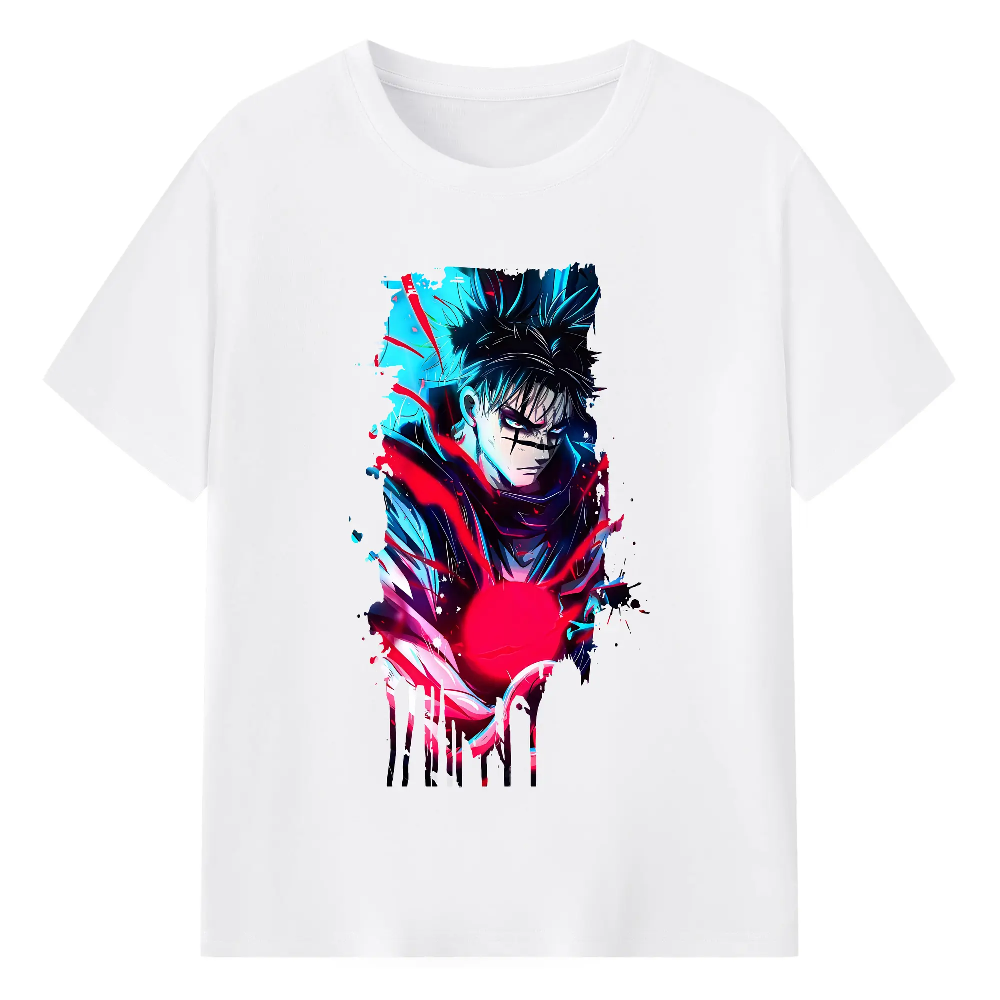 呪術廻戦 グッズ,脹相 - 綿100％ 半袖Tシャツ ・ フロントプリント ・ 快適 通気性 ・ 日常使い 散歩 スポーツ用