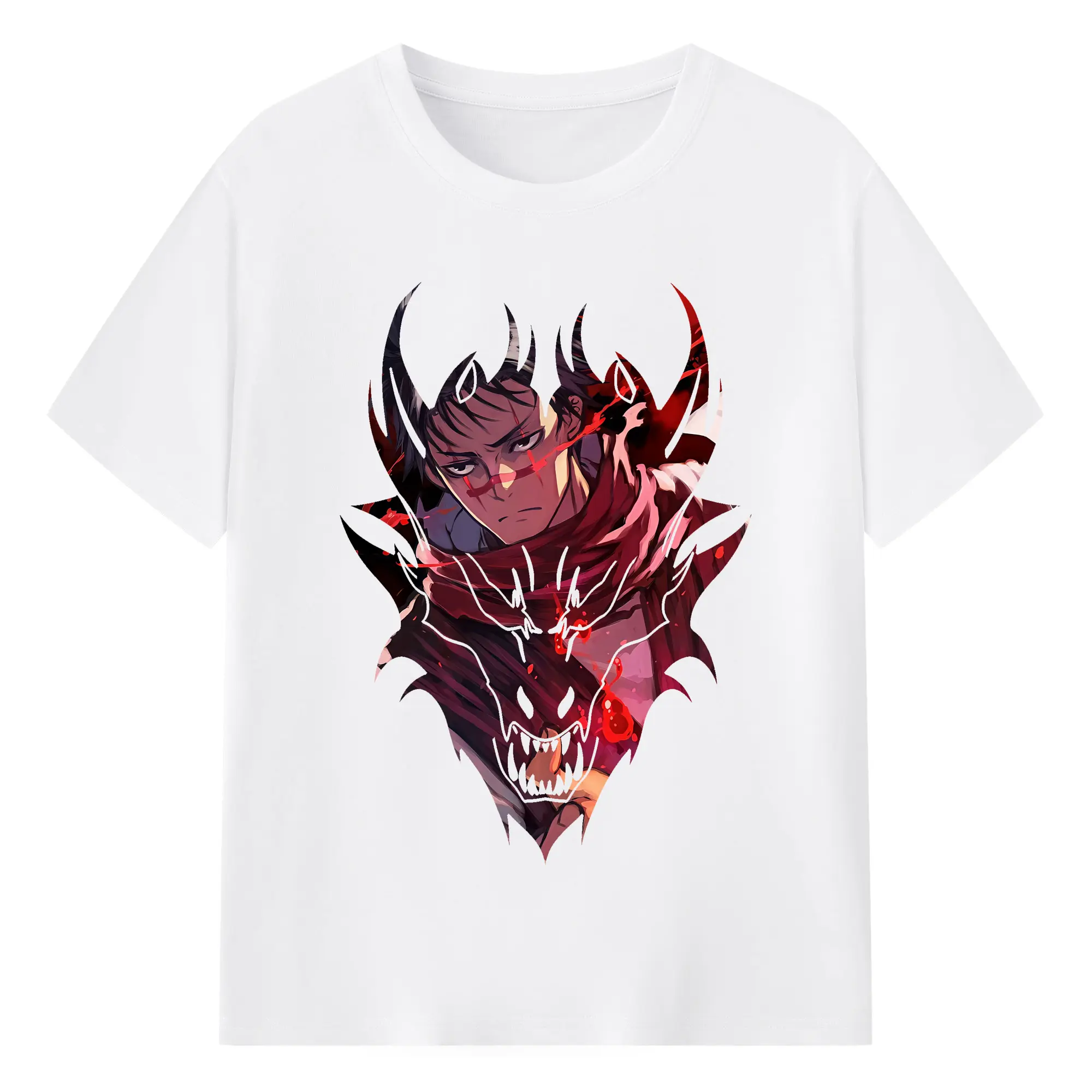 呪術廻戦 グッズ,脹相 - 綿100％ 半袖Tシャツ ・ フロントプリント ・ 快適 通気性 ・ 日常使い 散歩 スポーツ用