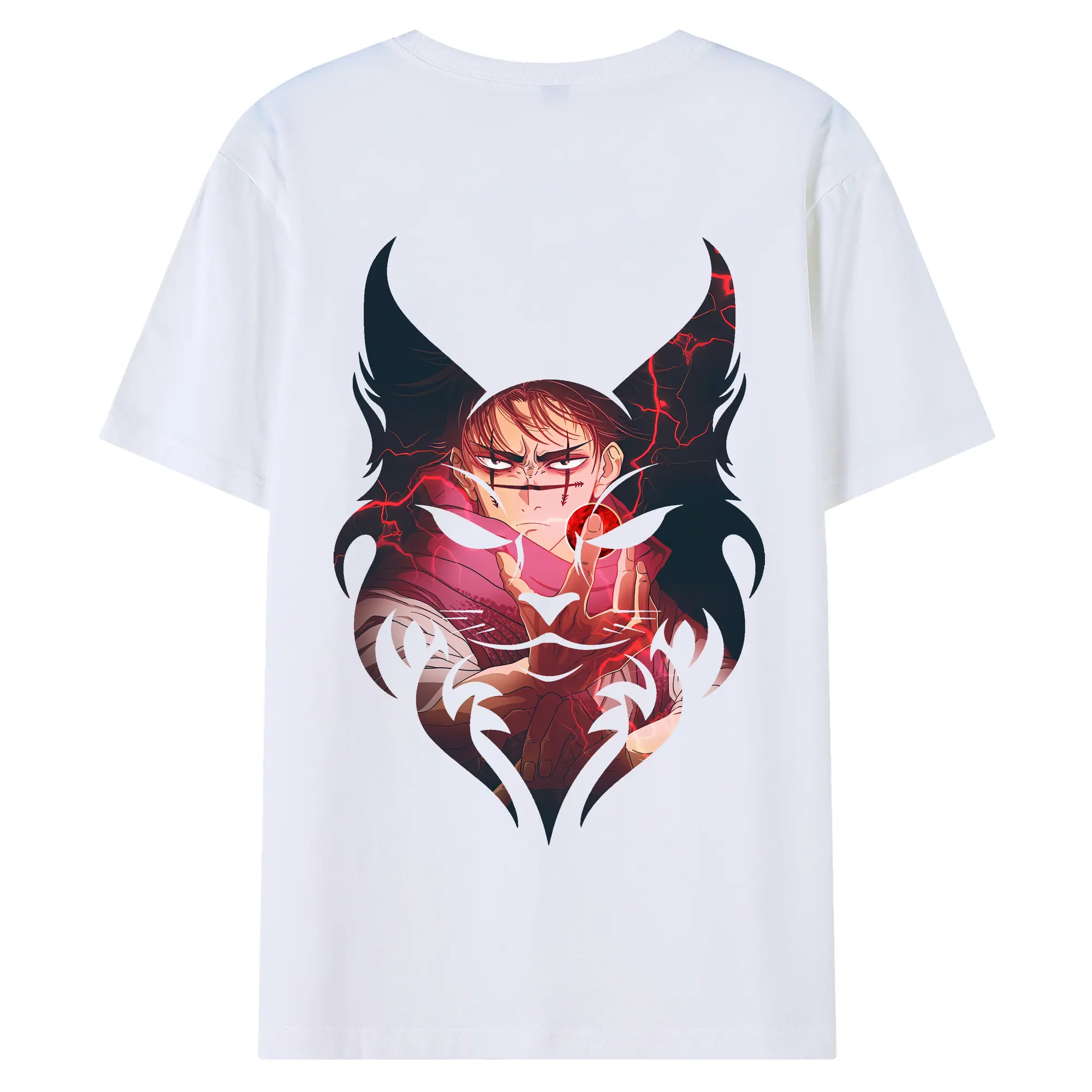 呪術廻戦 グッズ,脹相 - 綿100％ 半袖Tシャツ ・ バックプリント ・ 快適 通気性 ・ 日常使い 散歩 スポーツ用