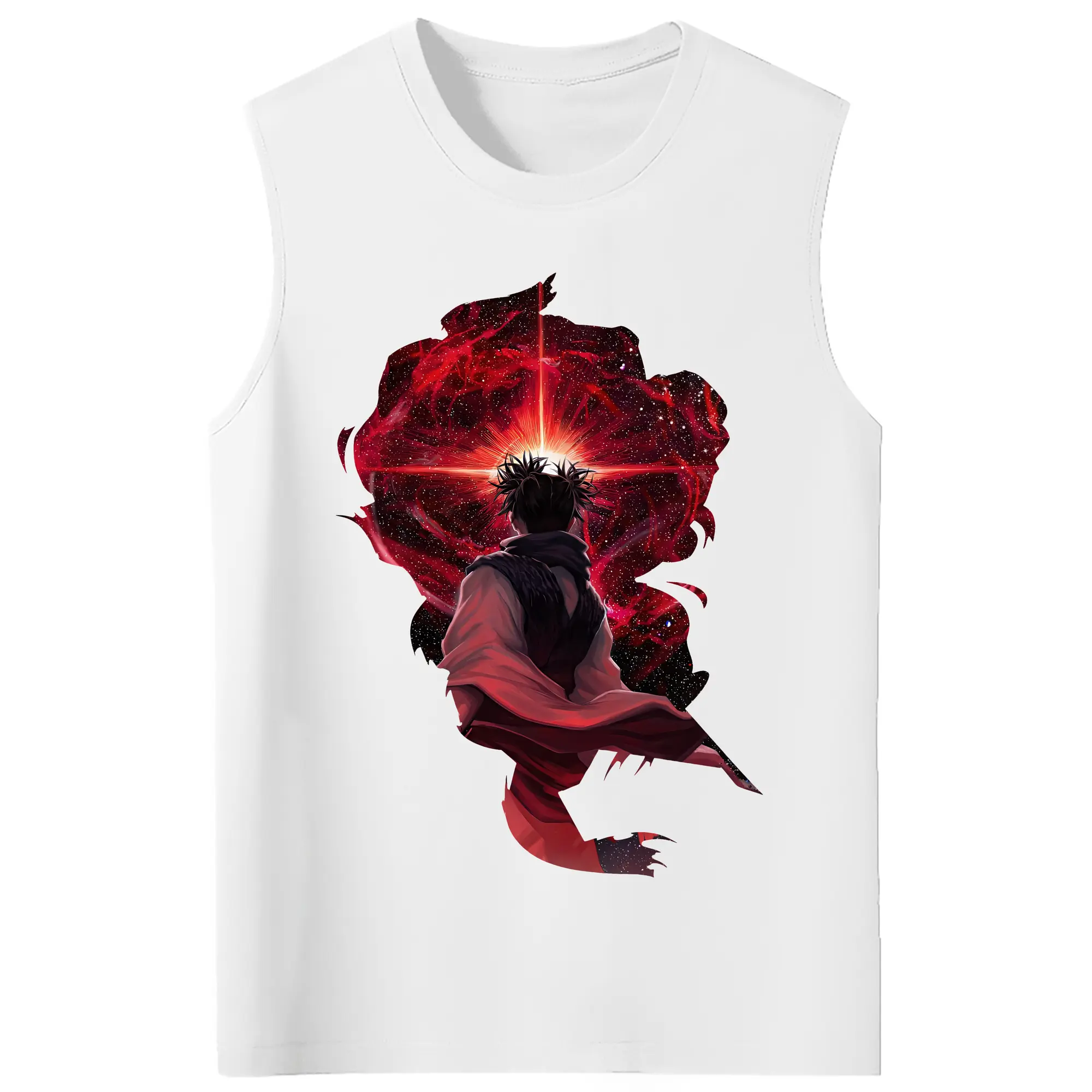 呪術廻戦 グッズ,脹相 - コットン100％ タンクトップ ・ フロントプリント ・ タイトフィット ・ 快適 通気性 ・ スポーツ カジュアル 散歩用