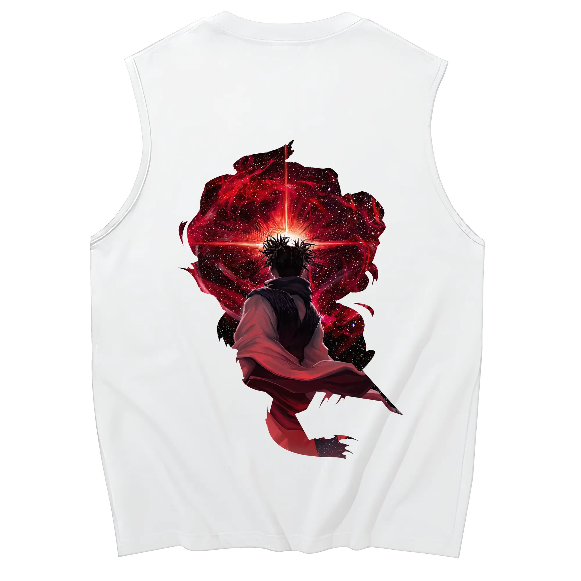 呪術廻戦 グッズ,脹相 - コットン100％ タンクトップ ・ 背面プリント ・ タイトシルエット ・ 快適 通気性 ・ スポーツ カジュアル 散歩用