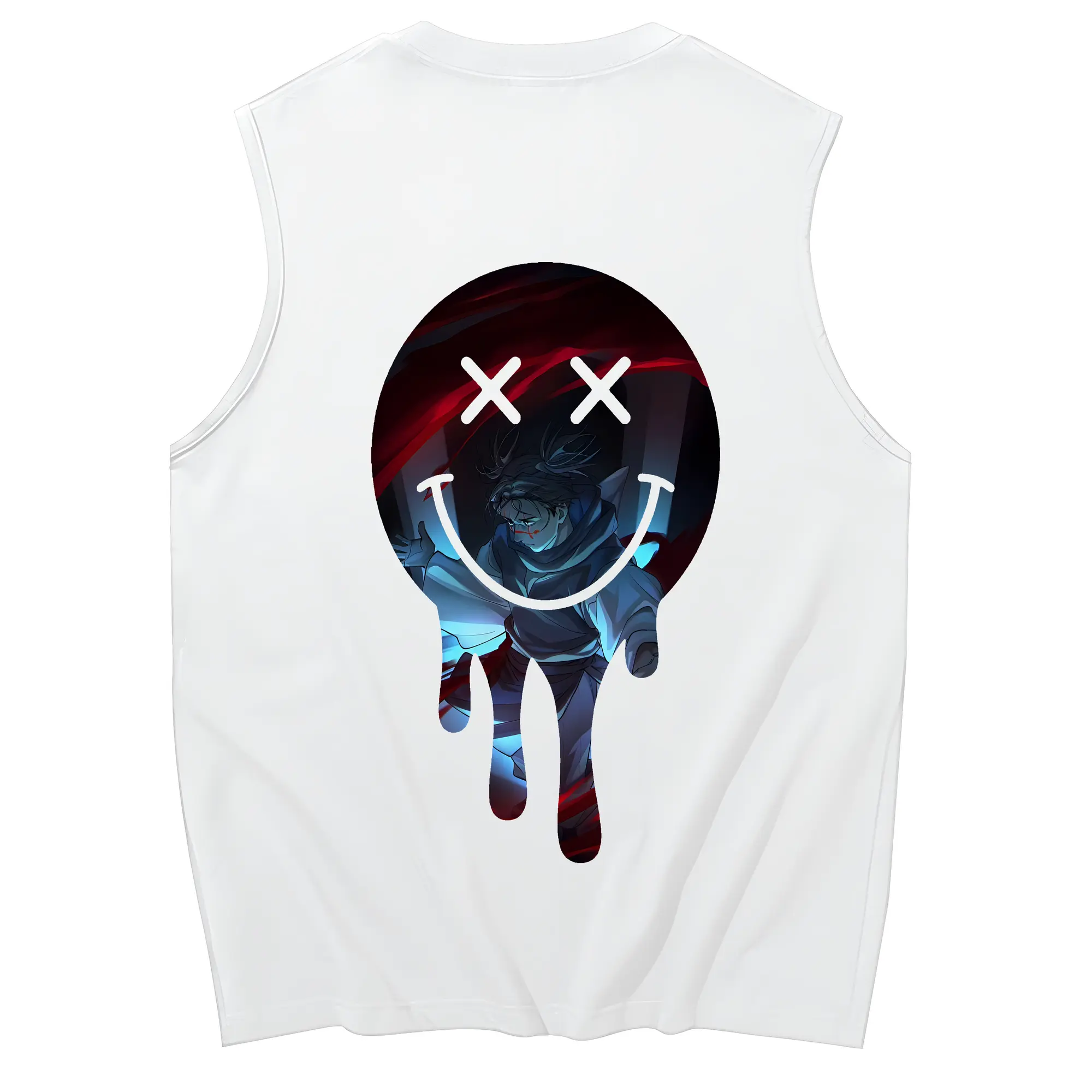 呪術廻戦 グッズ,脹相 - コットン100％ タンクトップ ・ 背面プリント ・ タイトシルエット ・ 快適 通気性 ・ スポーツ カジュアル 散歩用