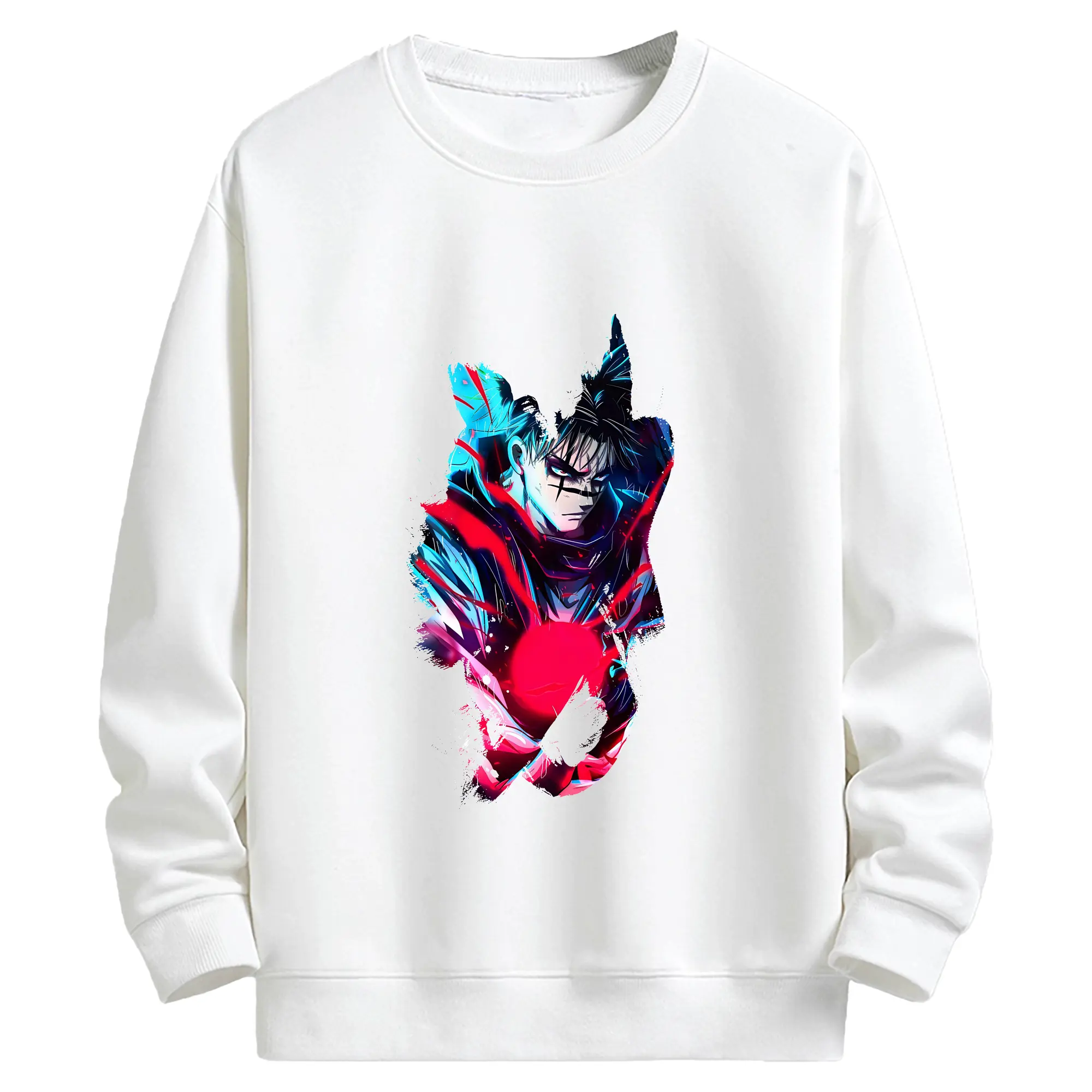 呪術廻戦 グッズ,脹相 - 高品質 クルーネック スウェット ・ コットン59％ ポリエステル41％ ・ ユニセックス 長袖 トレーナー ・ カジュアル デイリー スポーツ 散歩用