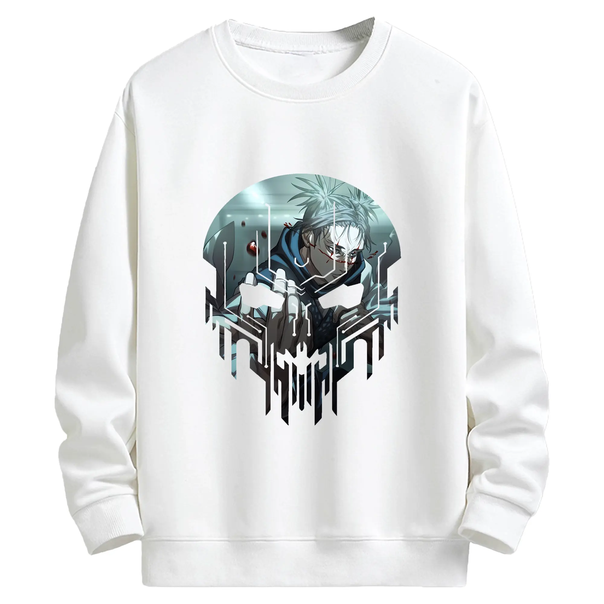 呪術廻戦 グッズ,脹相 - 高品質 クルーネック スウェット ・ コットン59％ ポリエステル41％ ・ ユニセックス 長袖 トレーナー ・ カジュアル デイリー スポーツ 散歩用