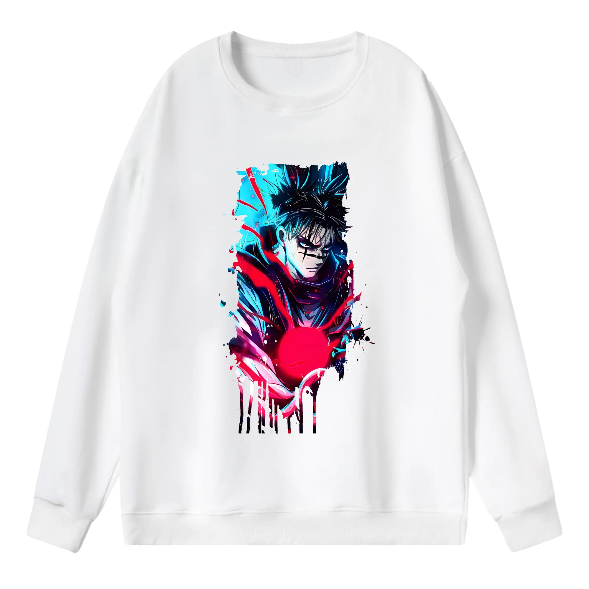 呪術廻戦 グッズ,脹相 - 薄手 クルーネック スウェット 裏毛260g · ポリエステル 春秋向け カジュアル 男女兼用 · トレーナー デイリー スポーツ 散歩に最適