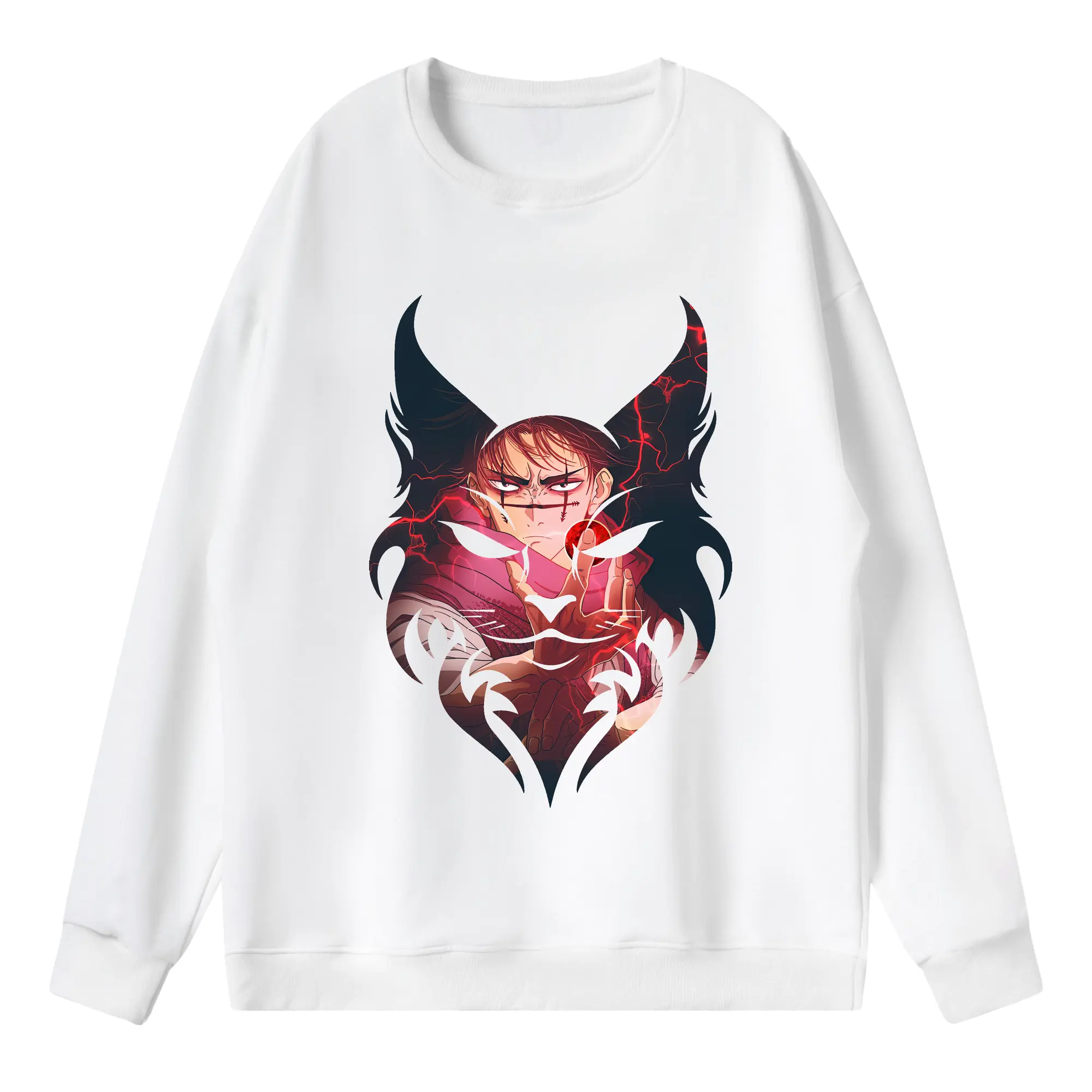 呪術廻戦 グッズ,脹相 - 薄手 クルーネック スウェット 裏毛260g · ポリエステル 春秋向け カジュアル 男女兼用 · トレーナー デイリー スポーツ 散歩に最適
