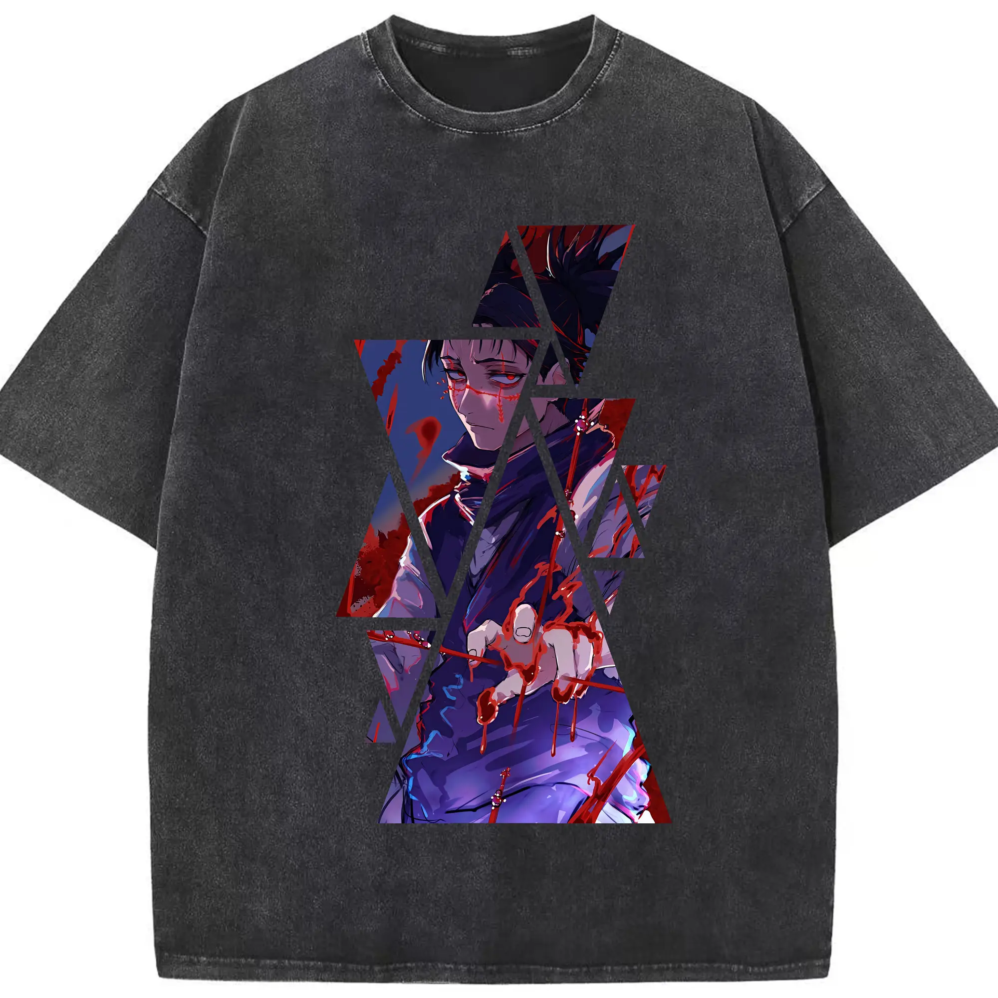 呪術廻戦 グッズ,脹相 - 綿100％ ヴィンテージ風 半袖Tシャツ ・ フロントプリント ・ 柔らか肌触り ・ 通気性 快適 ・ スポーツ カジュアル 外出用