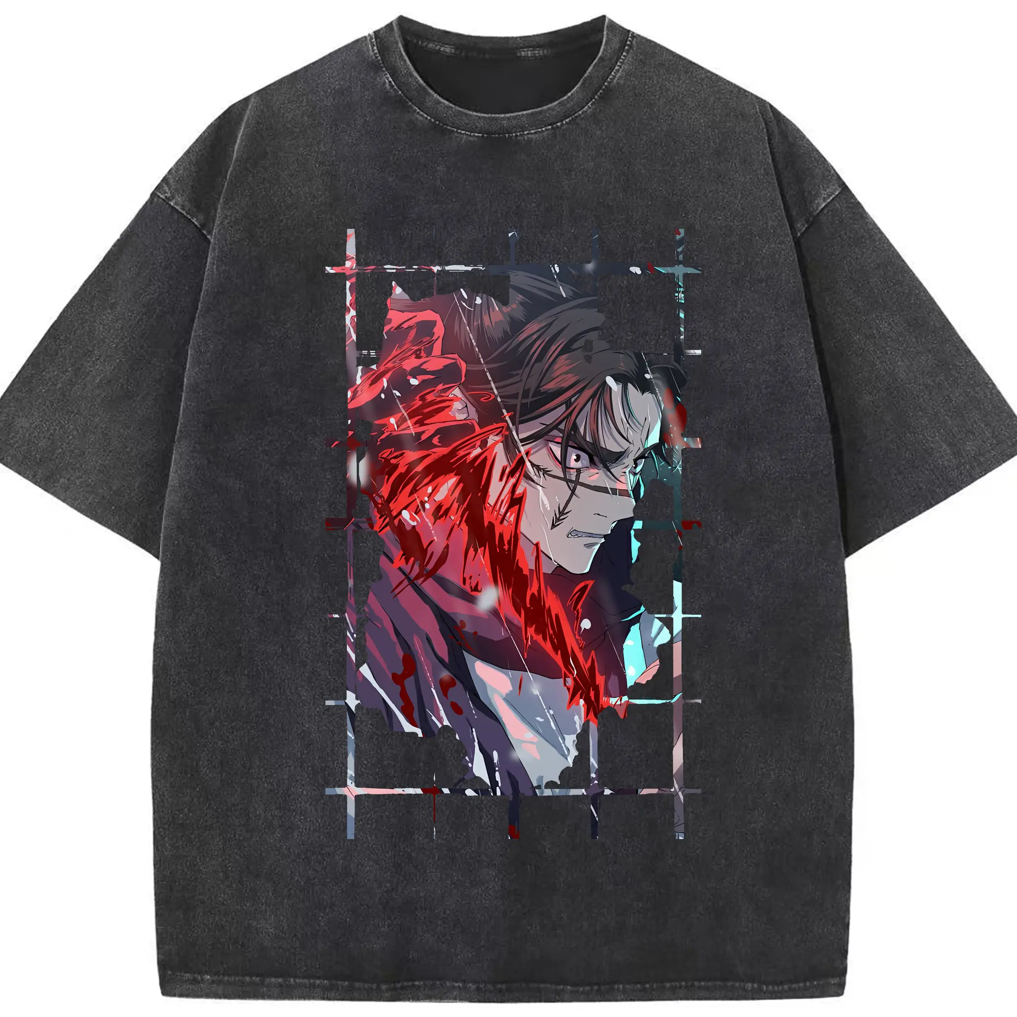 呪術廻戦 グッズ,脹相 - 綿100％ ヴィンテージ風 半袖Tシャツ ・ フロントプリント ・ 柔らか肌触り ・ 通気性 快適 ・ スポーツ カジュアル 外出用