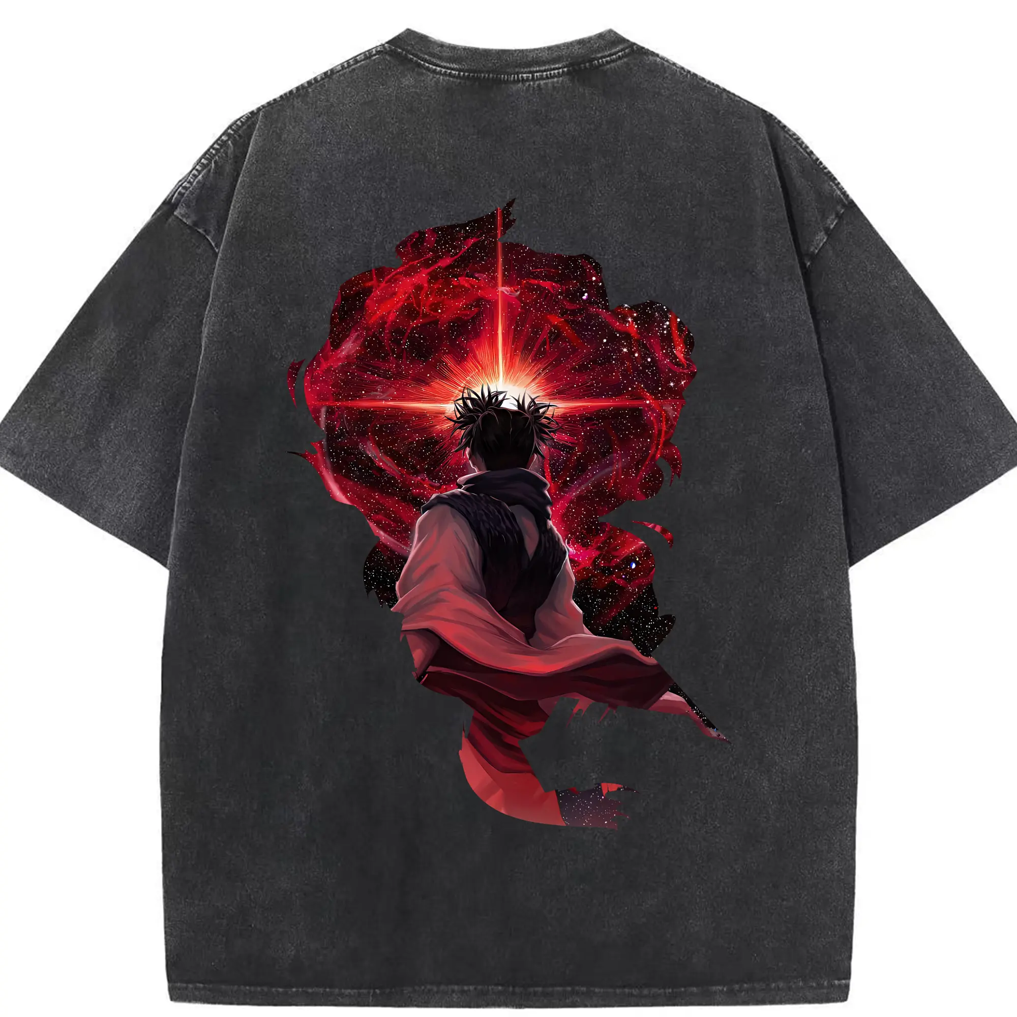 呪術廻戦 グッズ,脹相 - 綿100％ ヴィンテージ風 半袖Tシャツ ・ 背面プリント ・ 柔らか肌触り ・ 通気性 快適 ・ スポーツ カジュアル 外出用