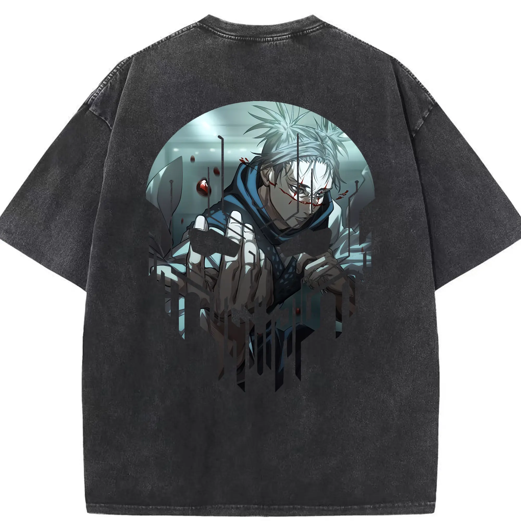 呪術廻戦 グッズ,脹相 - 綿100％ ヴィンテージ風 半袖Tシャツ ・ 背面プリント ・ 柔らか肌触り ・ 通気性 快適 ・ スポーツ カジュアル 外出用