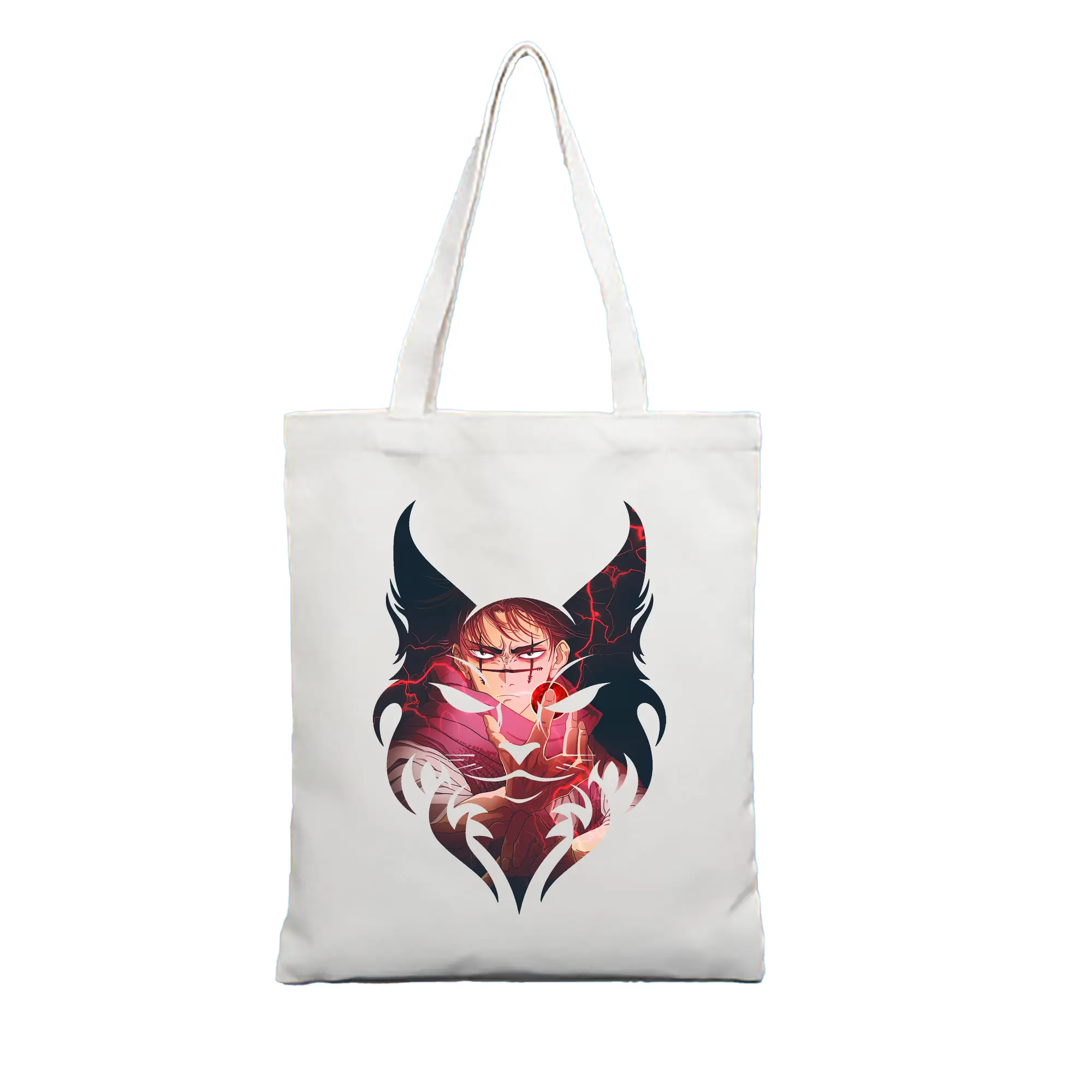 呪術廻戦 グッズ,脹相 - 縦型キャンバス手提げバッグ（トートバッグ） ・ キャンバス素材 ・ ショッピング用 ・ 軽量 丈夫 お手入れ簡単