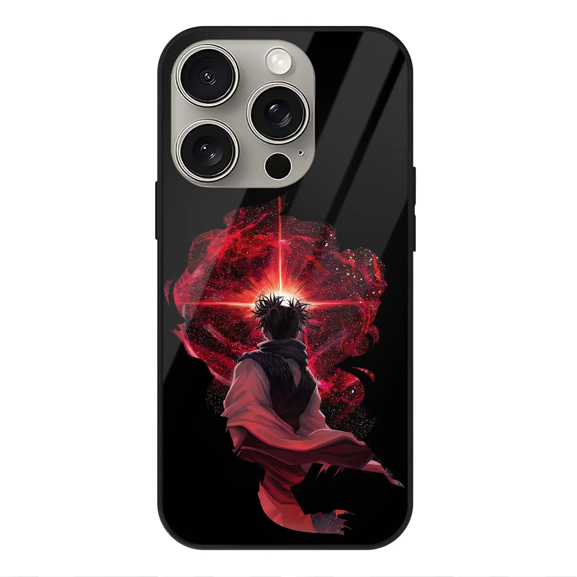 呪術廻戦 グッズ,脹相 - IPhone15Pro対応 ・ スマホケース ・ 背面ガラス ・ TPU+強化ガラス ・ 耐衝撃 ・ 黄変防止 ・ ワイヤレス充電対応 ・ 3D立体ボタン