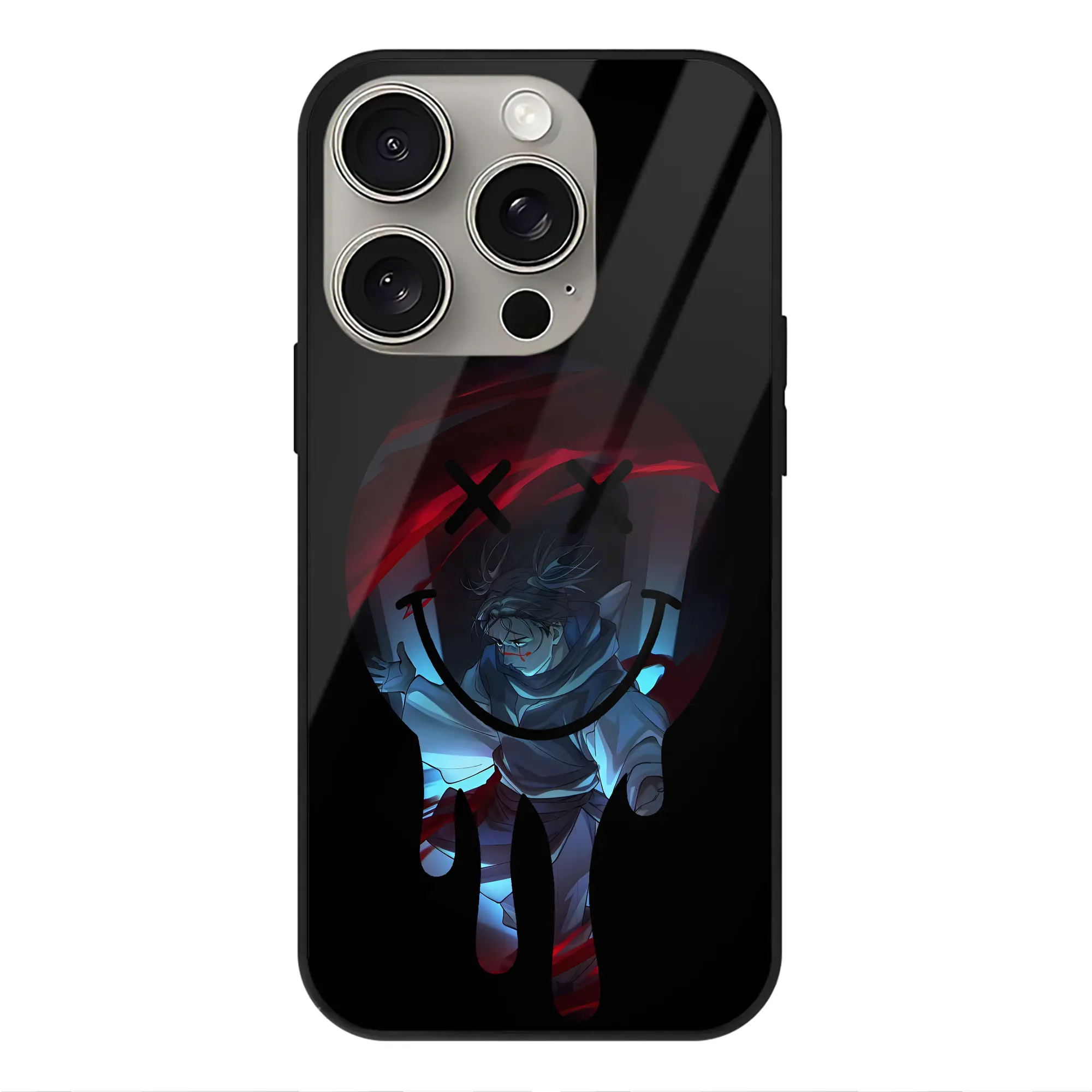 呪術廻戦 グッズ,脹相 - IPhone15Pro対応 ・ スマホケース ・ 背面ガラス ・ TPU+強化ガラス ・ 耐衝撃 ・ 黄変防止 ・ ワイヤレス充電対応 ・ 3D立体ボタン