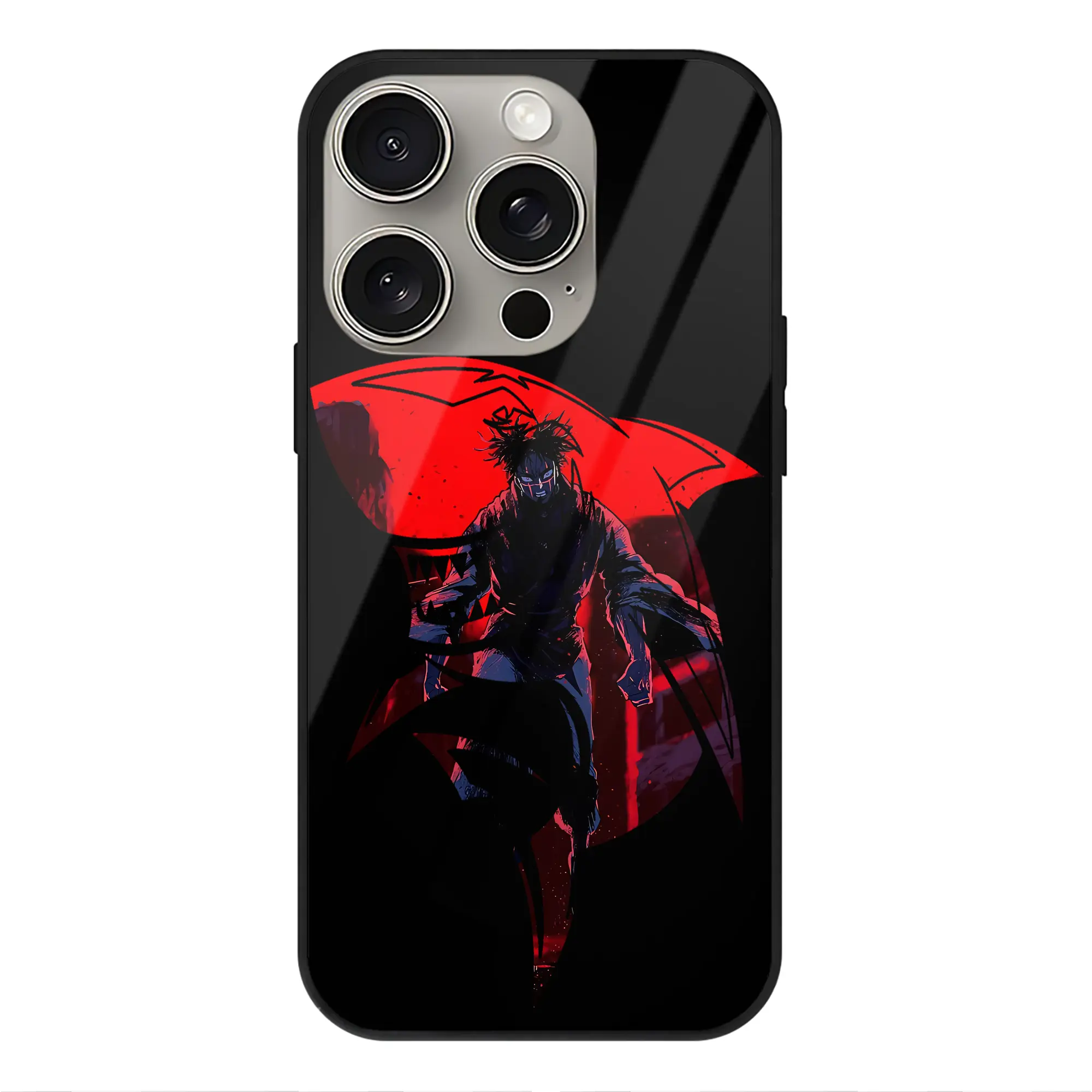 呪術廻戦 グッズ,脹相 - IPhone15Pro対応 ・ スマホケース ・ 背面ガラス ・ TPU+強化ガラス ・ 耐衝撃 ・ 黄変防止 ・ ワイヤレス充電対応 ・ 3D立体ボタン