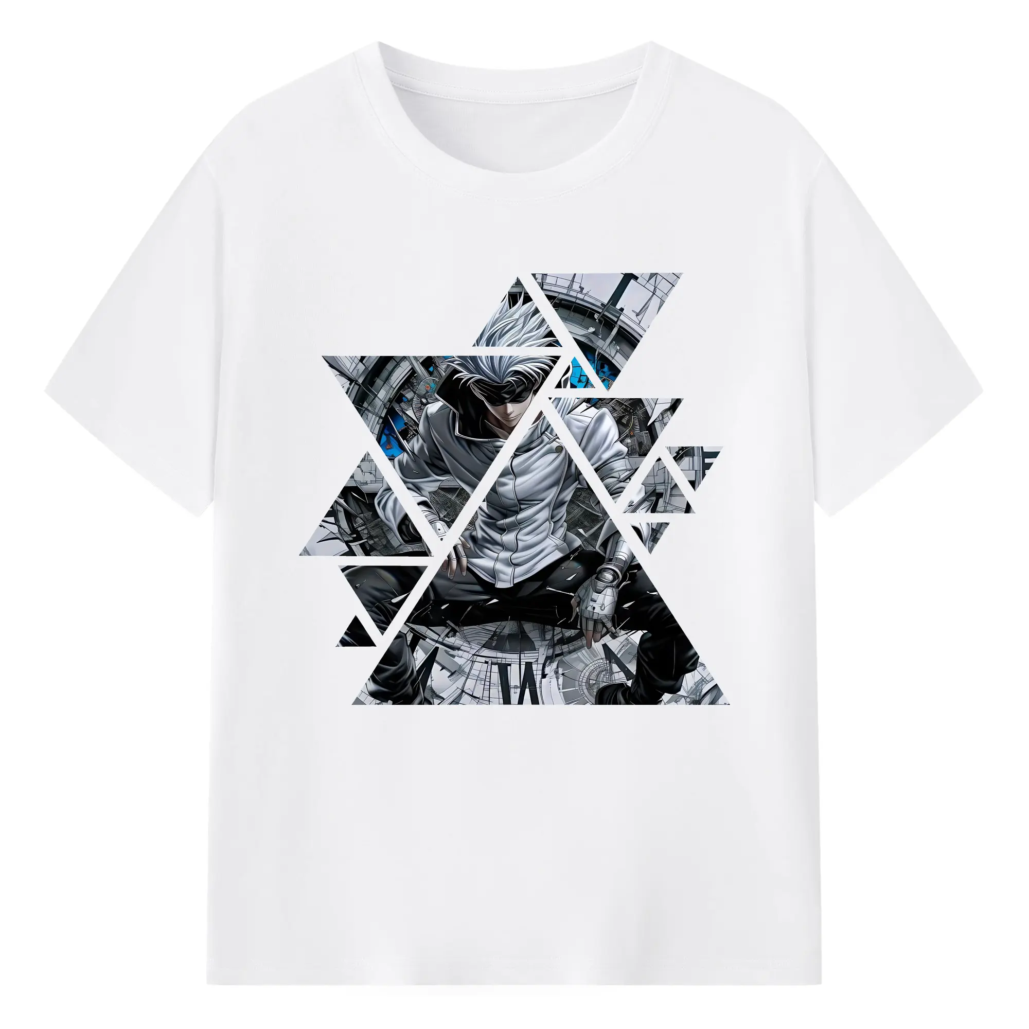 呪術廻戦 グッズ,五条 悟 - 綿100％ 半袖Tシャツ ・ フロントプリント ・ 快適 通気性 ・ 日常使い 散歩 スポーツ用