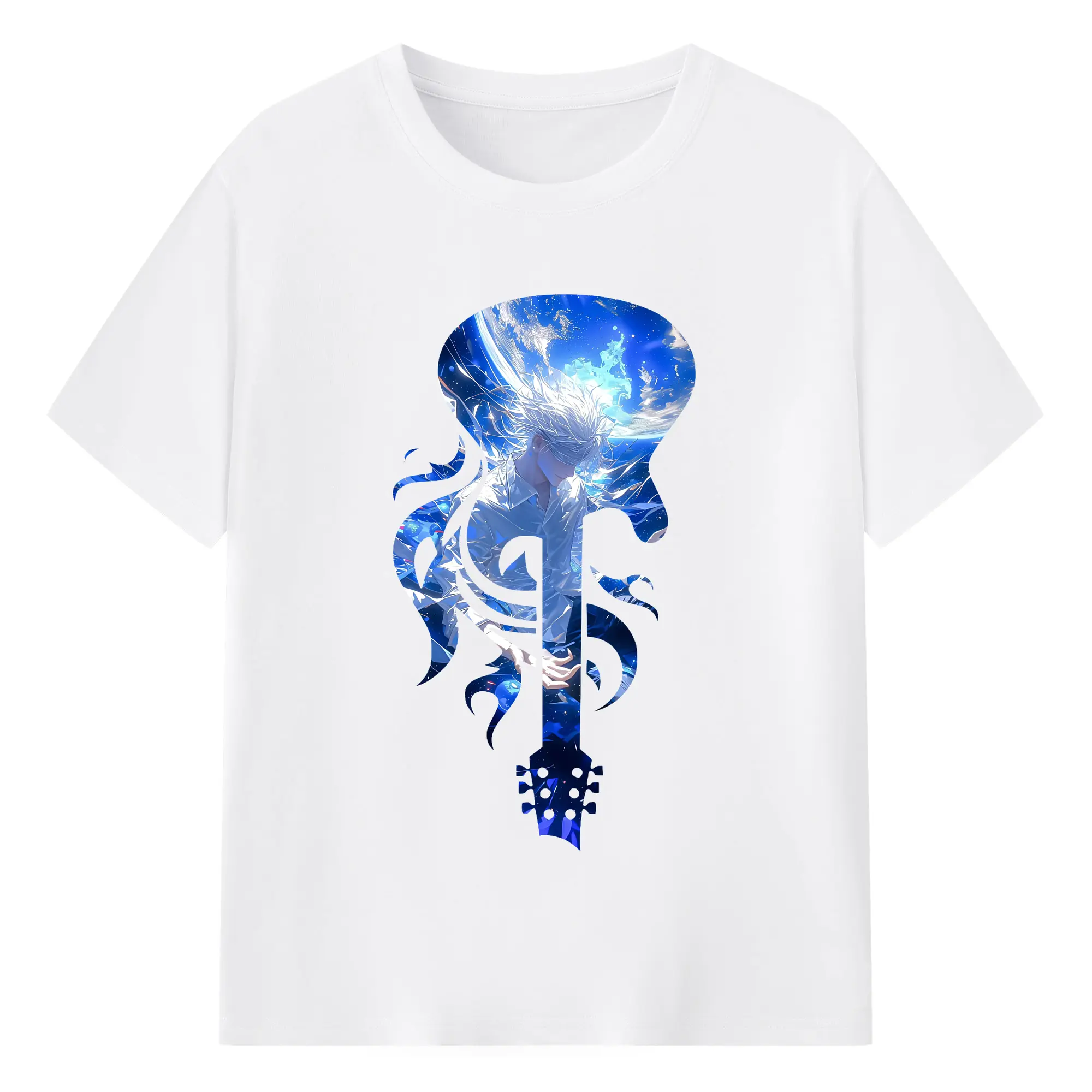 呪術廻戦 グッズ,五条 悟 - 綿100％ 半袖Tシャツ ・ フロントプリント ・ 快適 通気性 ・ 日常使い 散歩 スポーツ用