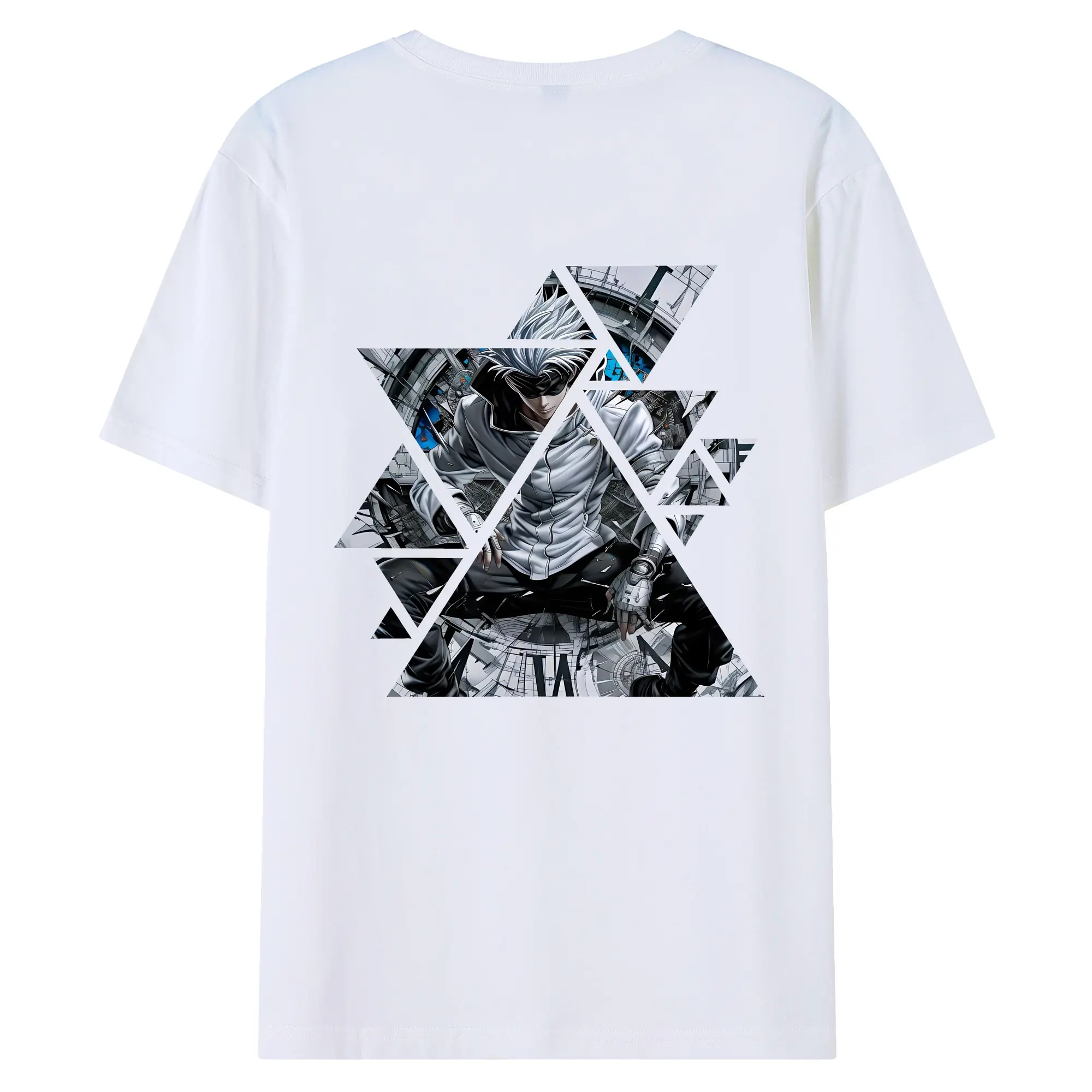 呪術廻戦 グッズ,五条 悟 - 綿100％ 半袖Tシャツ ・ バックプリント ・ 快適 通気性 ・ 日常使い 散歩 スポーツ用