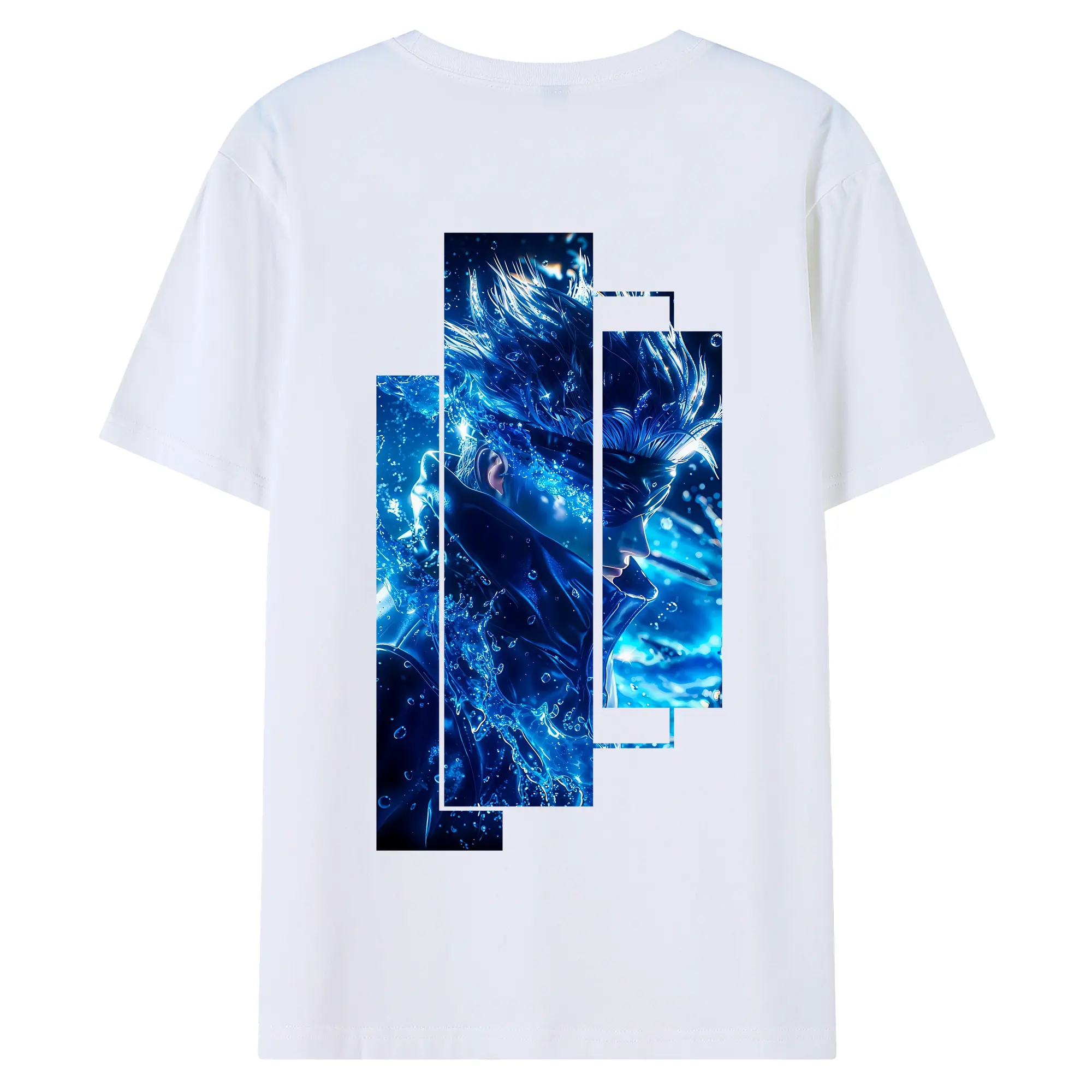 呪術廻戦 グッズ,五条 悟 - 綿100％ 半袖Tシャツ ・ バックプリント ・ 快適 通気性 ・ 日常使い 散歩 スポーツ用