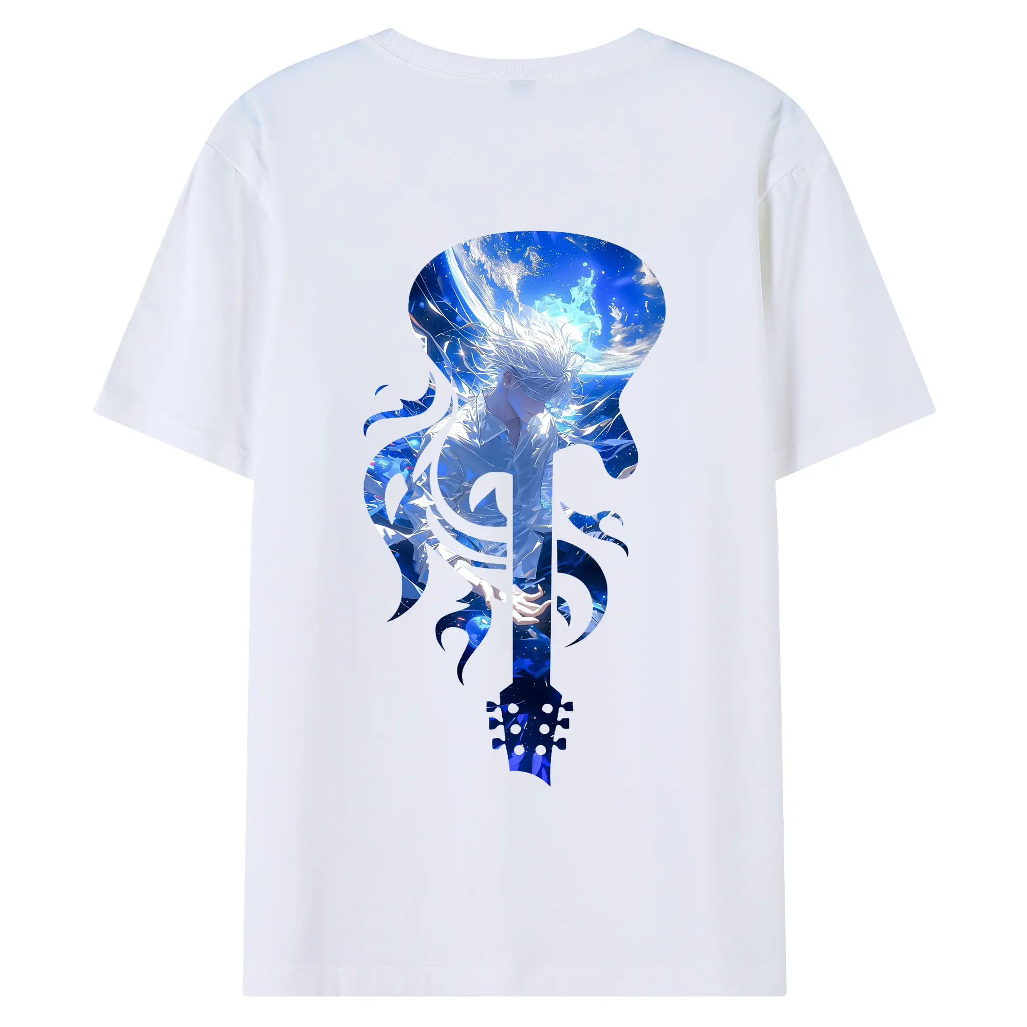 呪術廻戦 グッズ,五条 悟 - 綿100％ 半袖Tシャツ ・ バックプリント ・ 快適 通気性 ・ 日常使い 散歩 スポーツ用